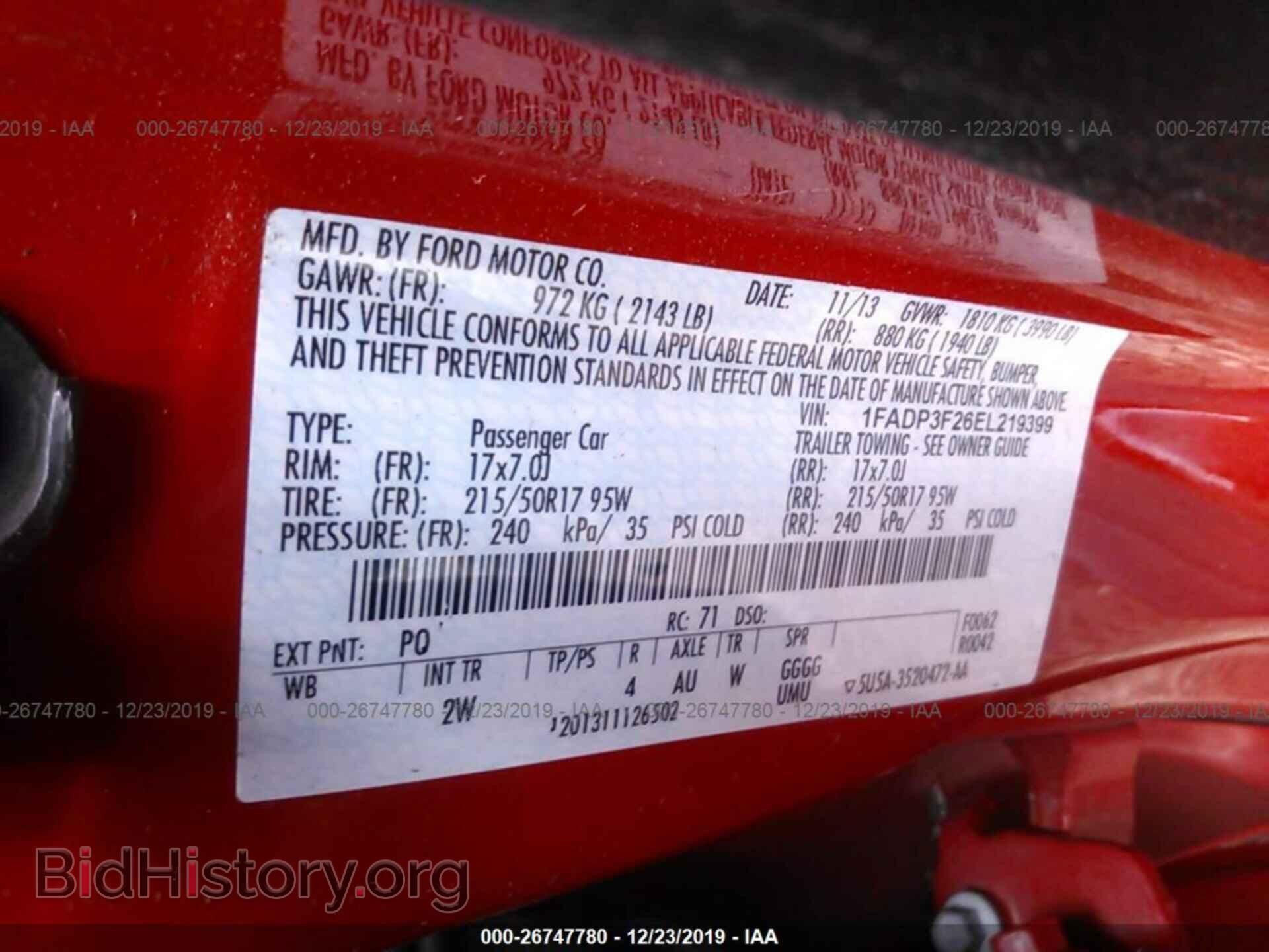2014 FORD FOCUS - VIN: 1FADP3F26EL219399 - Photo 9