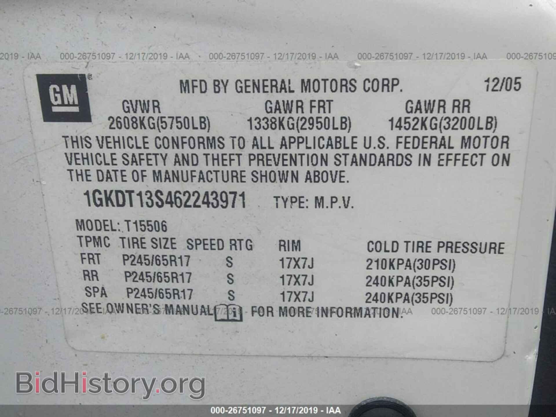 2006 GMC Envoy - VIN: 1GKDT13S462243971 - Фото 9
