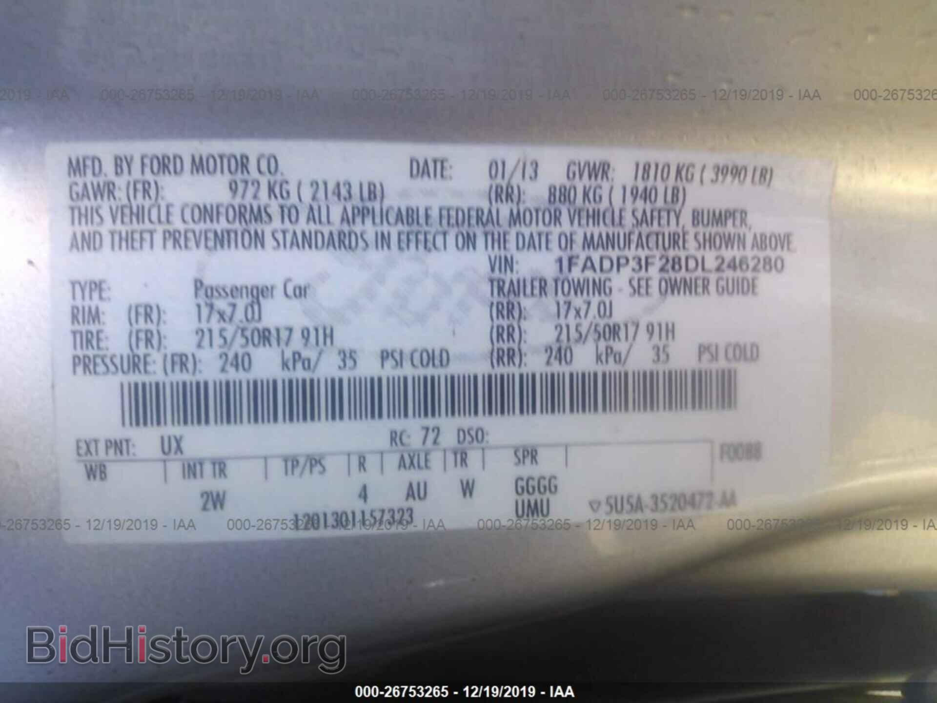 2013 FORD FOCUS - VIN: 1FADP3F28DL246280 - Photo 9