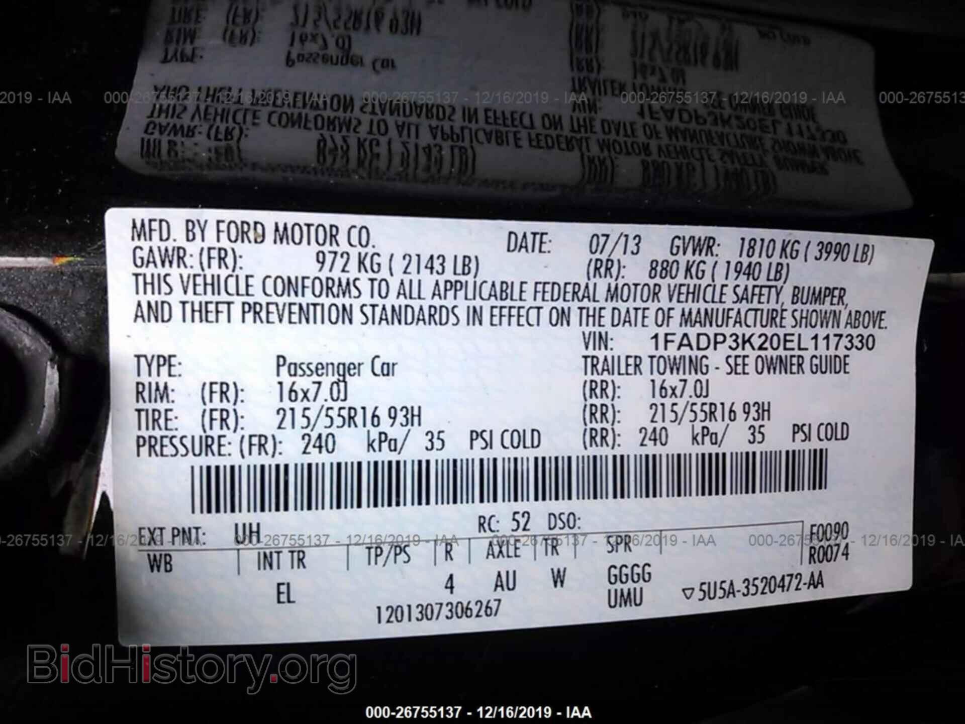 2014 FORD FOCUS - VIN: 1FADP3K20EL117330 - Photo 9