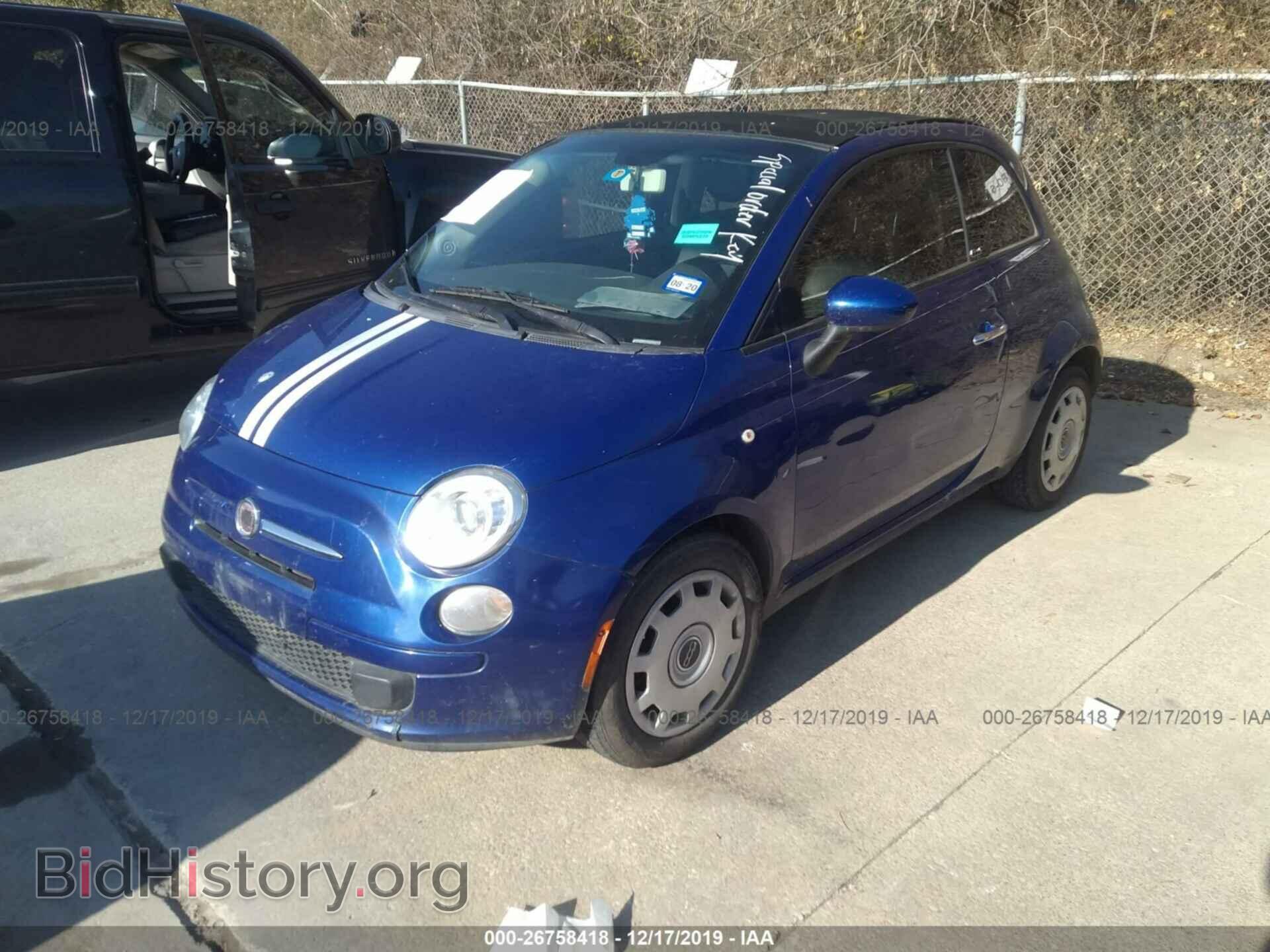 2012 Fiat 500 - VIN: 3C3CFFDR5CT201153 - Фото 2