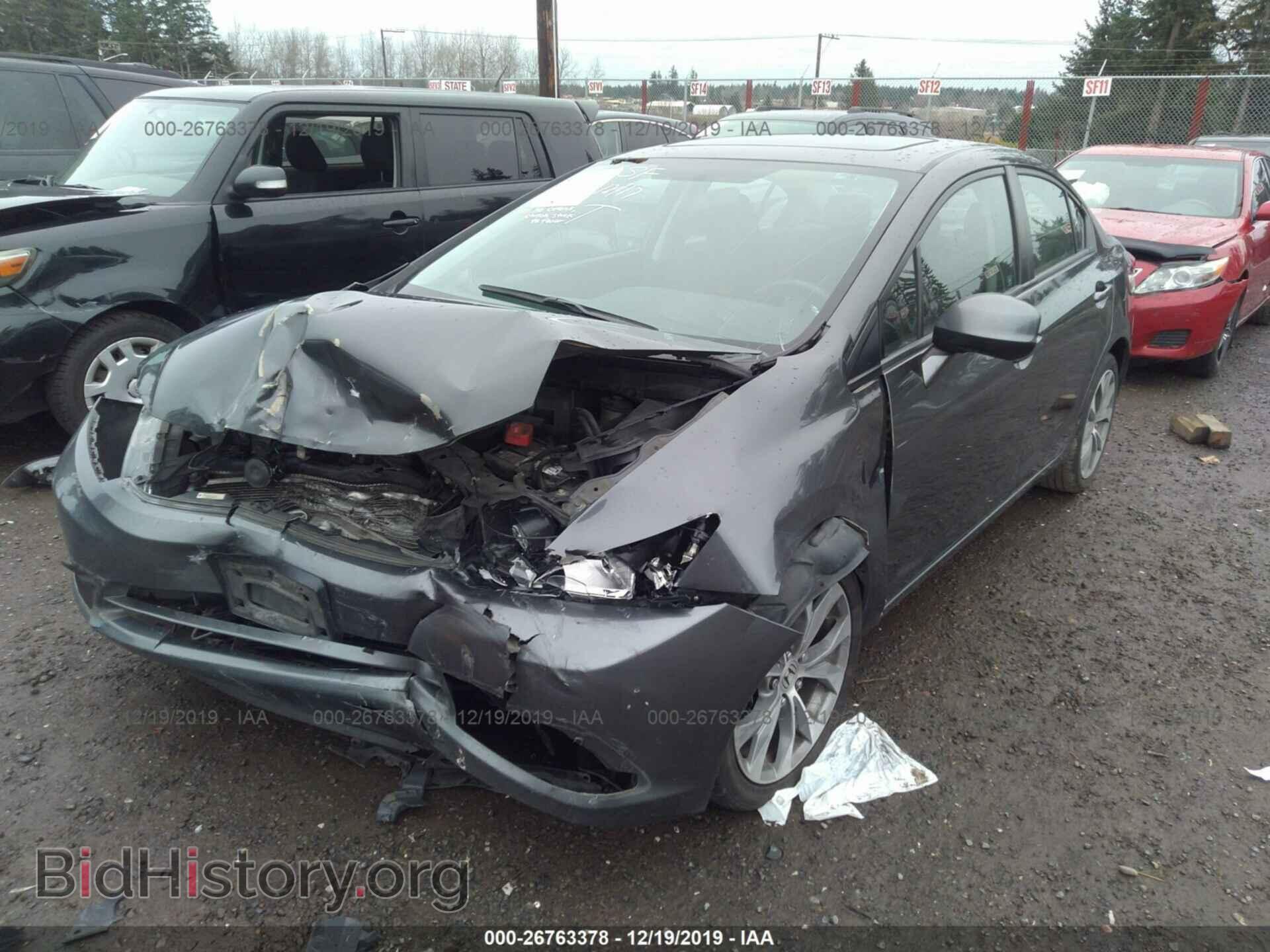 2012 Honda Civic - VIN: 2HGFB6E54CH703081 - Фото 2