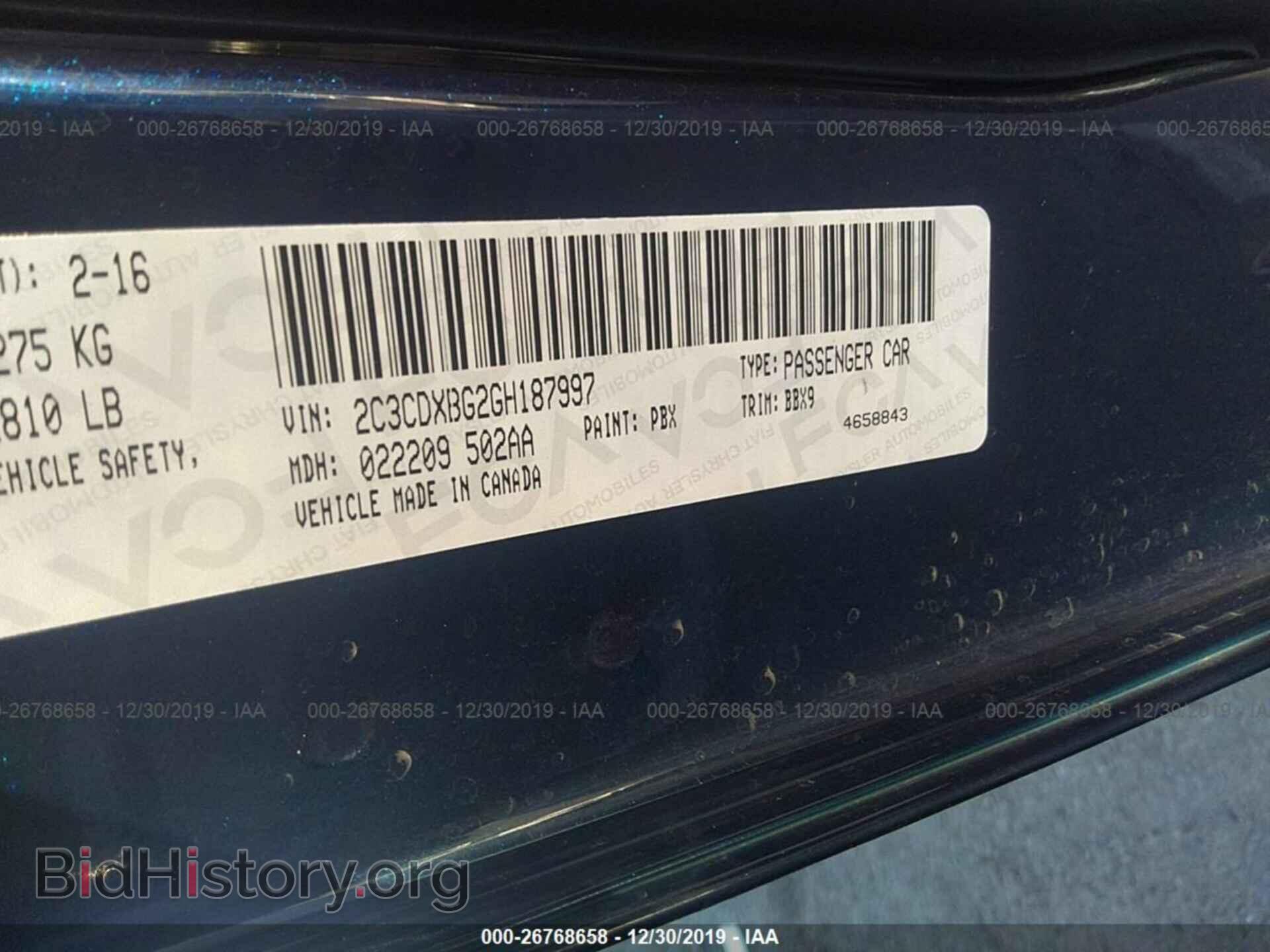 2016 DODGE CHARGER - VIN: 2C3CDXBG2GH187997 - Фото 7