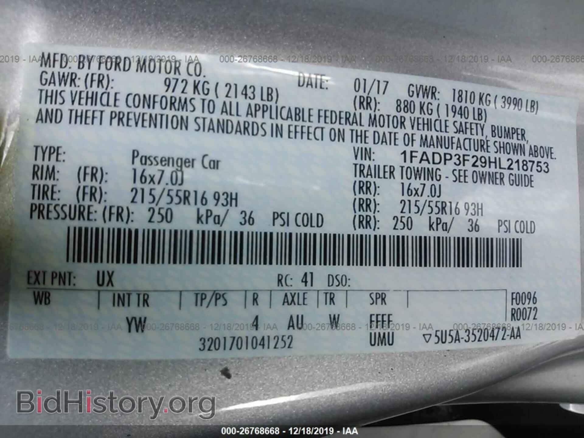 2017 FORD FOCUS - VIN: 1FADP3F29HL218753 - Photo 9