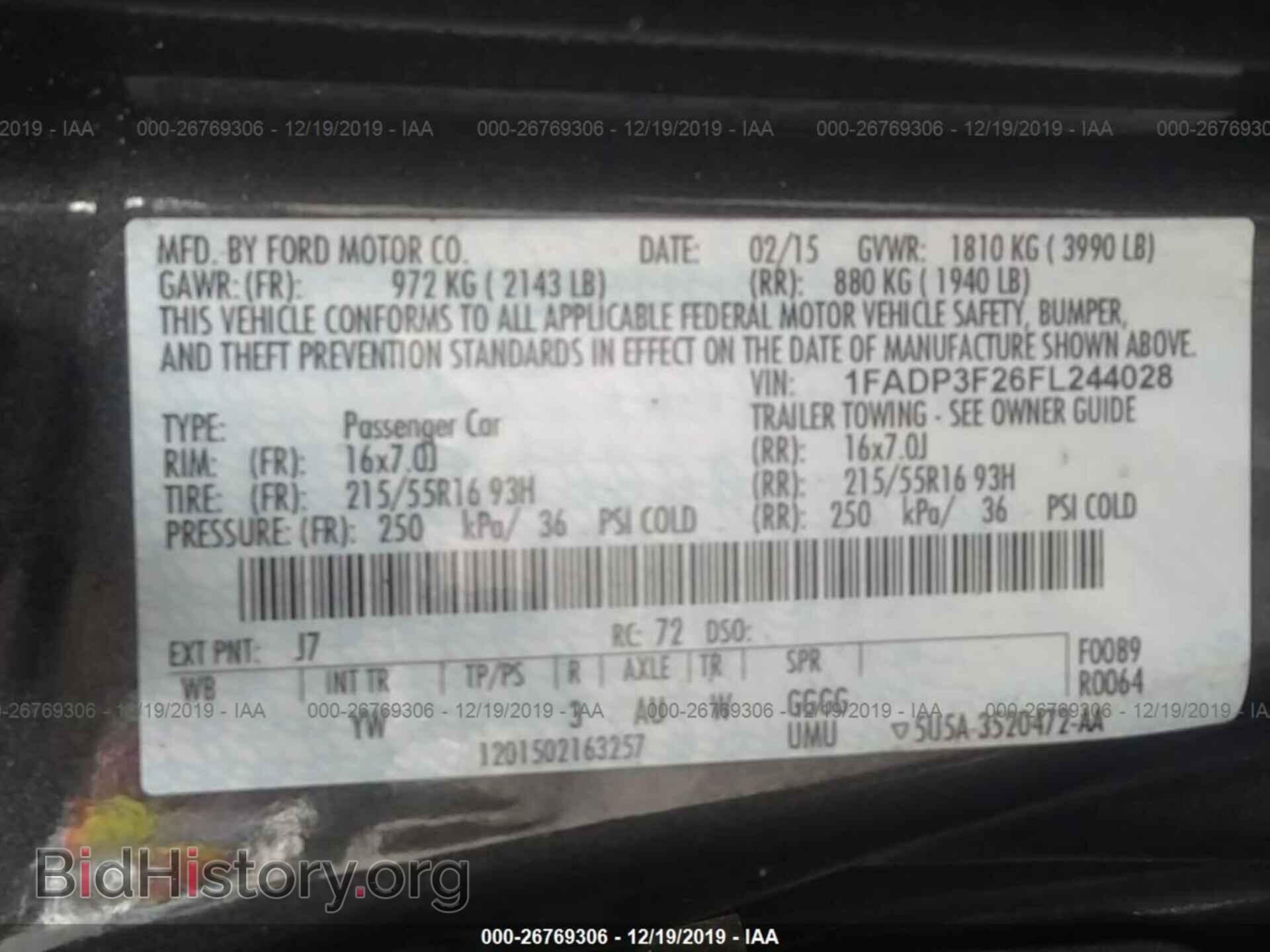 2015 FORD FOCUS - VIN: 1FADP3F26FL244028 - Фото 9