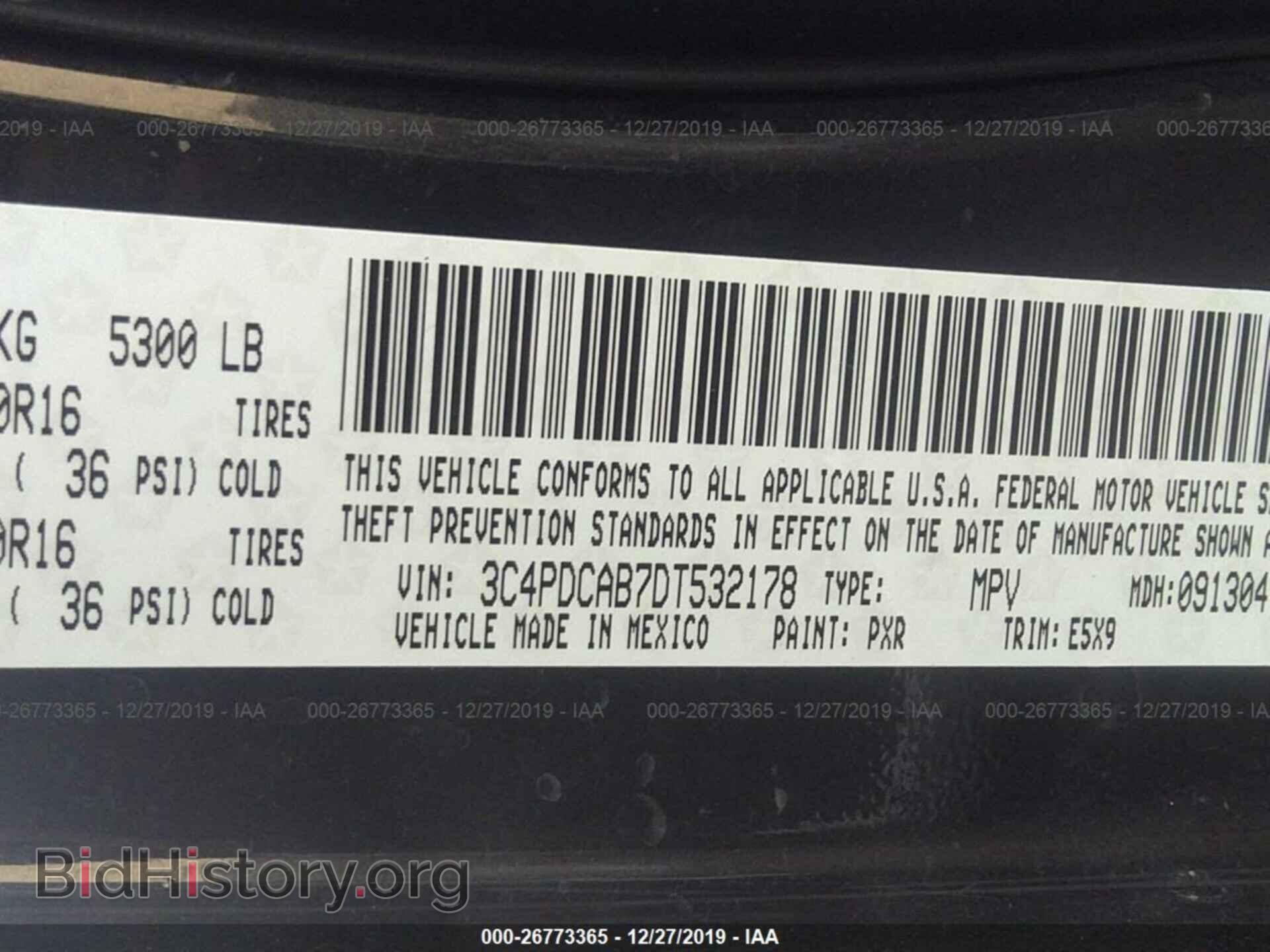 2013 DODGE JOURNEY - VIN: 3C4PDCAB7DT532178 - Фото 9