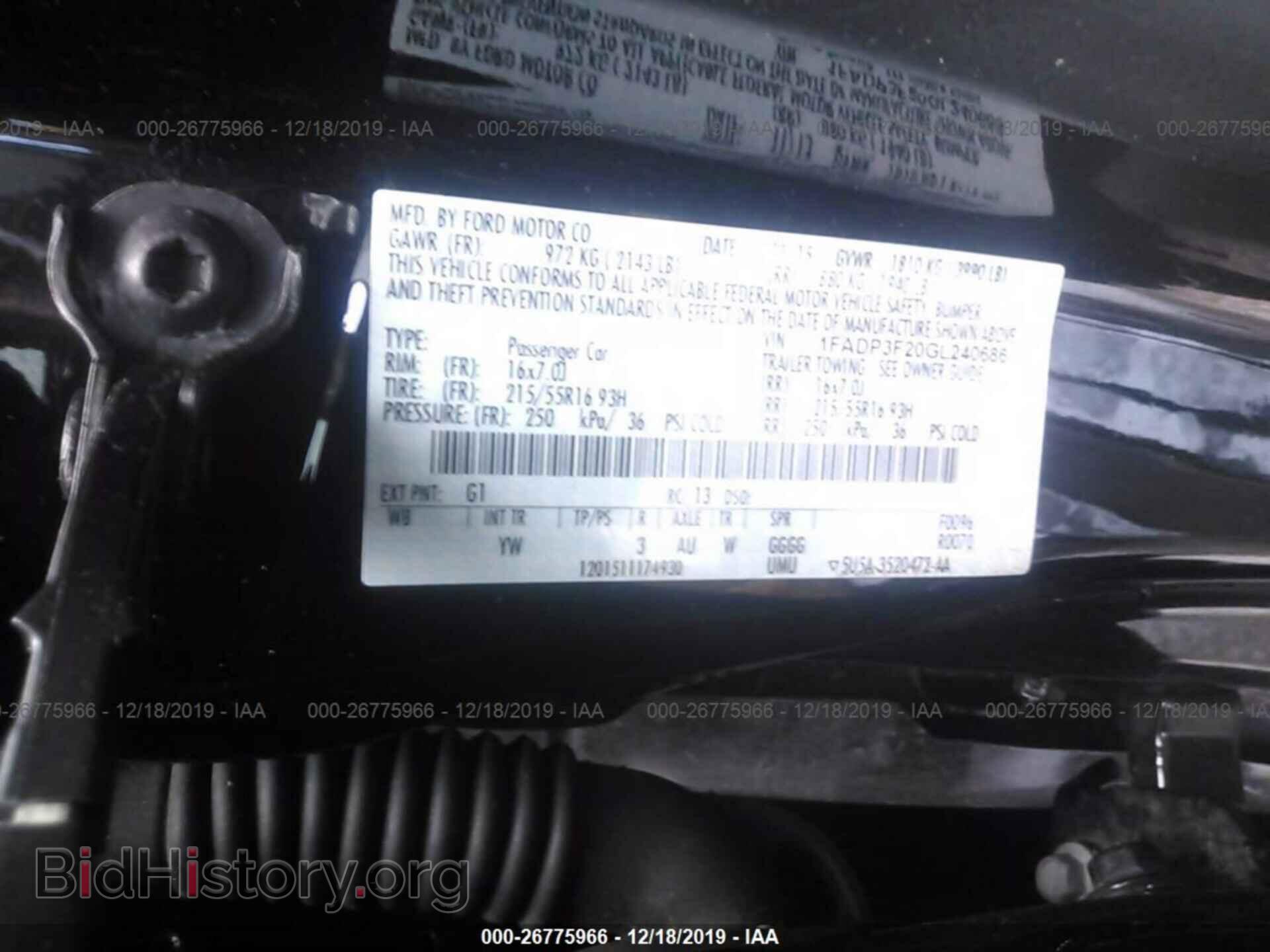 2016 FORD FOCUS - VIN: 1FADP3F20GL240686 - Фото 9