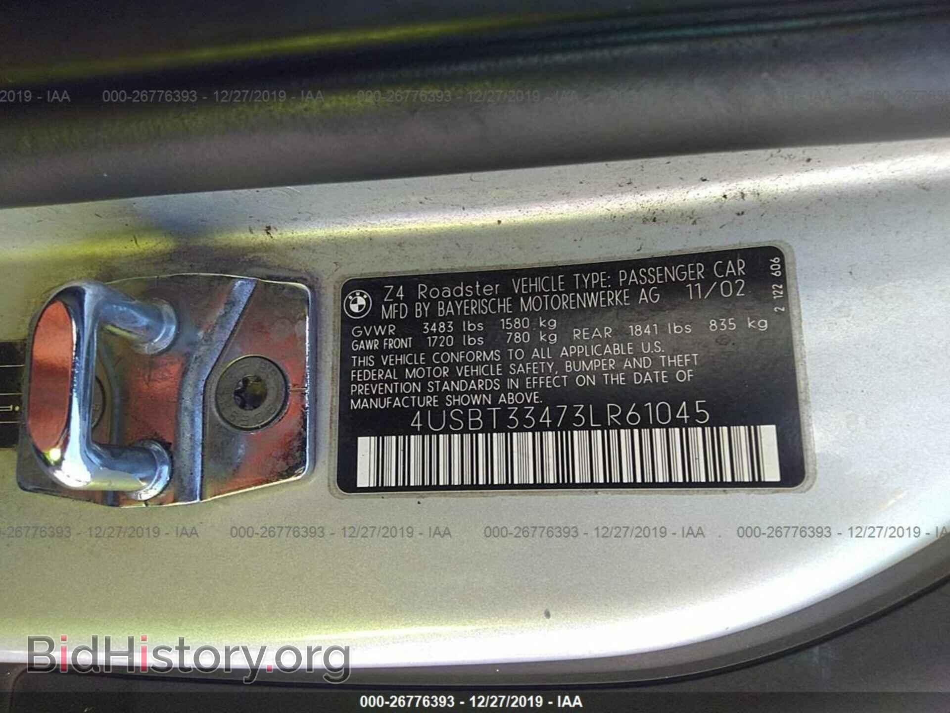 2003 BMW Z4 - VIN: 4USBT33473LR61045 - Фото 9