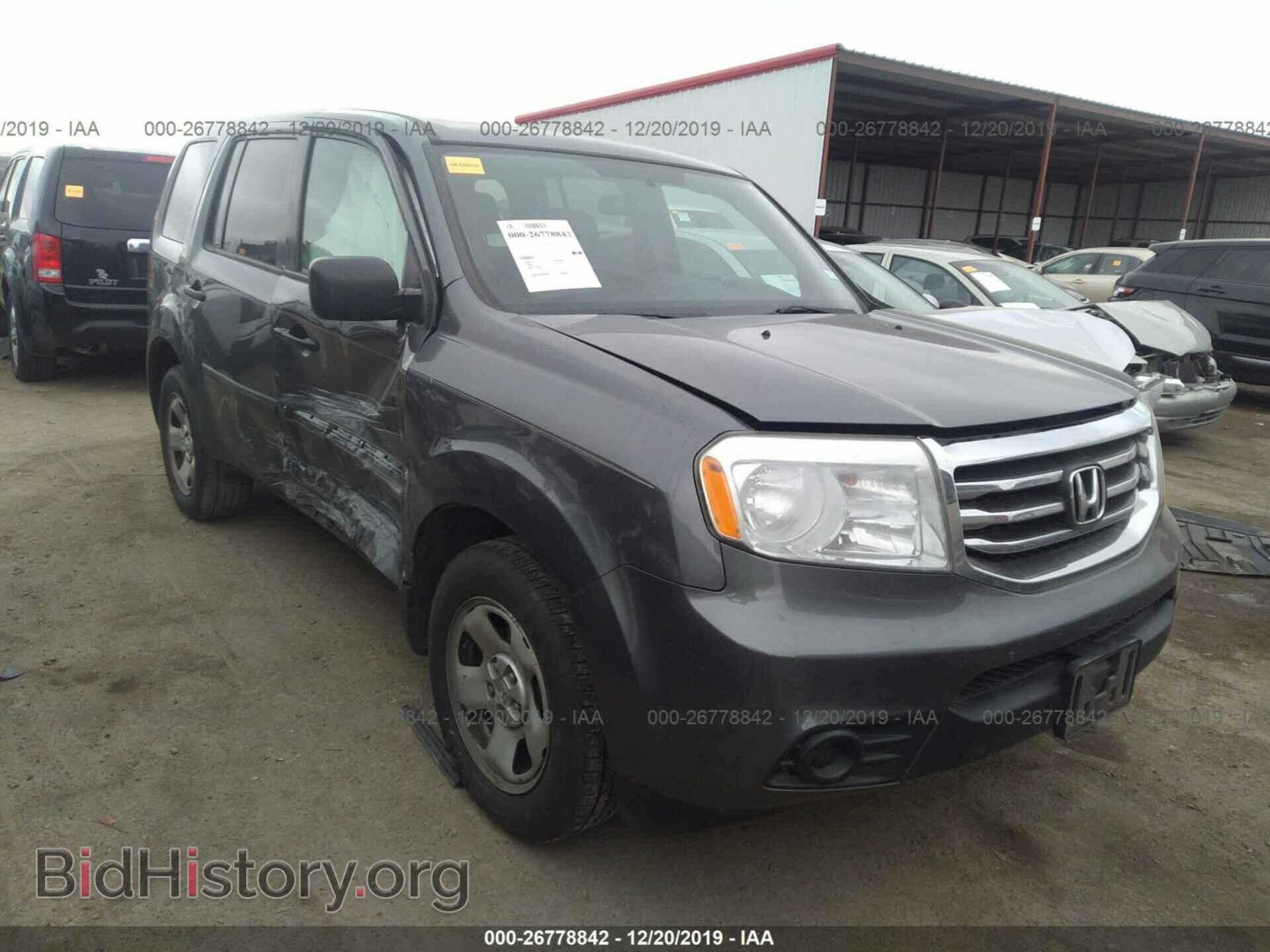 Photo 5FNYF3H27DB007687 - HONDA PILOT 2013