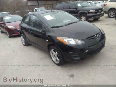 2012 Mazda MAZDA2, черный — VIN JM1DE1KY2C0144326, IAAI