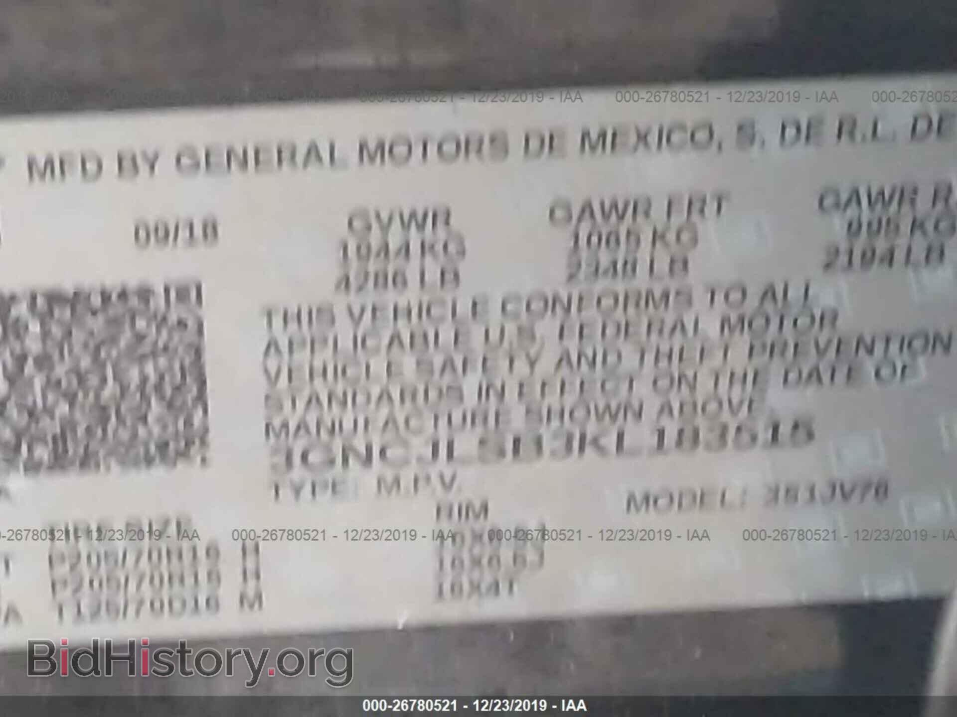 2019 CHEVROLET TRAX - VIN: 3GNCJLSB3KL183515 - Photo 9
