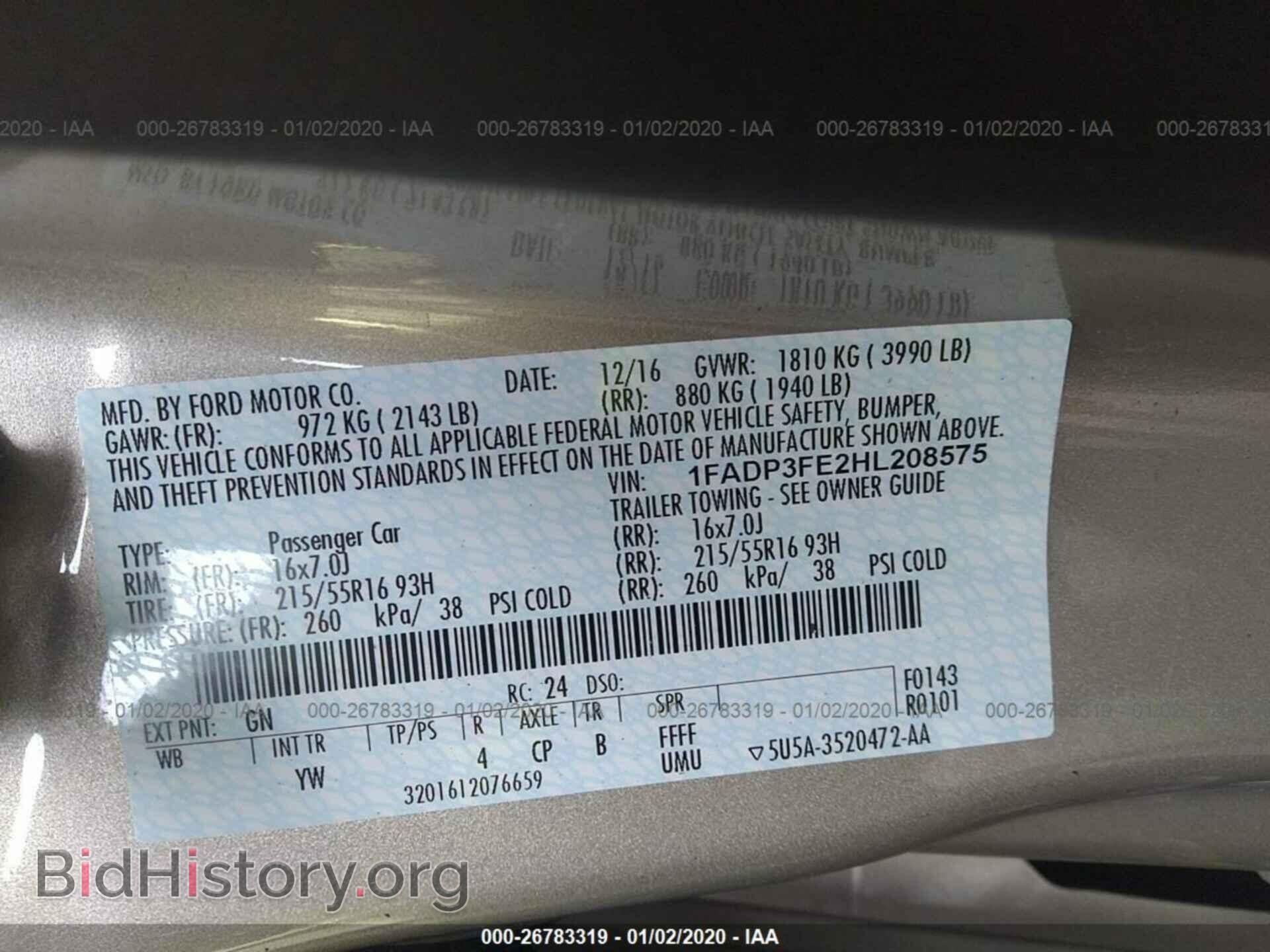 2017 FORD FOCUS - VIN: 1FADP3FE2HL208575 - Photo 9
