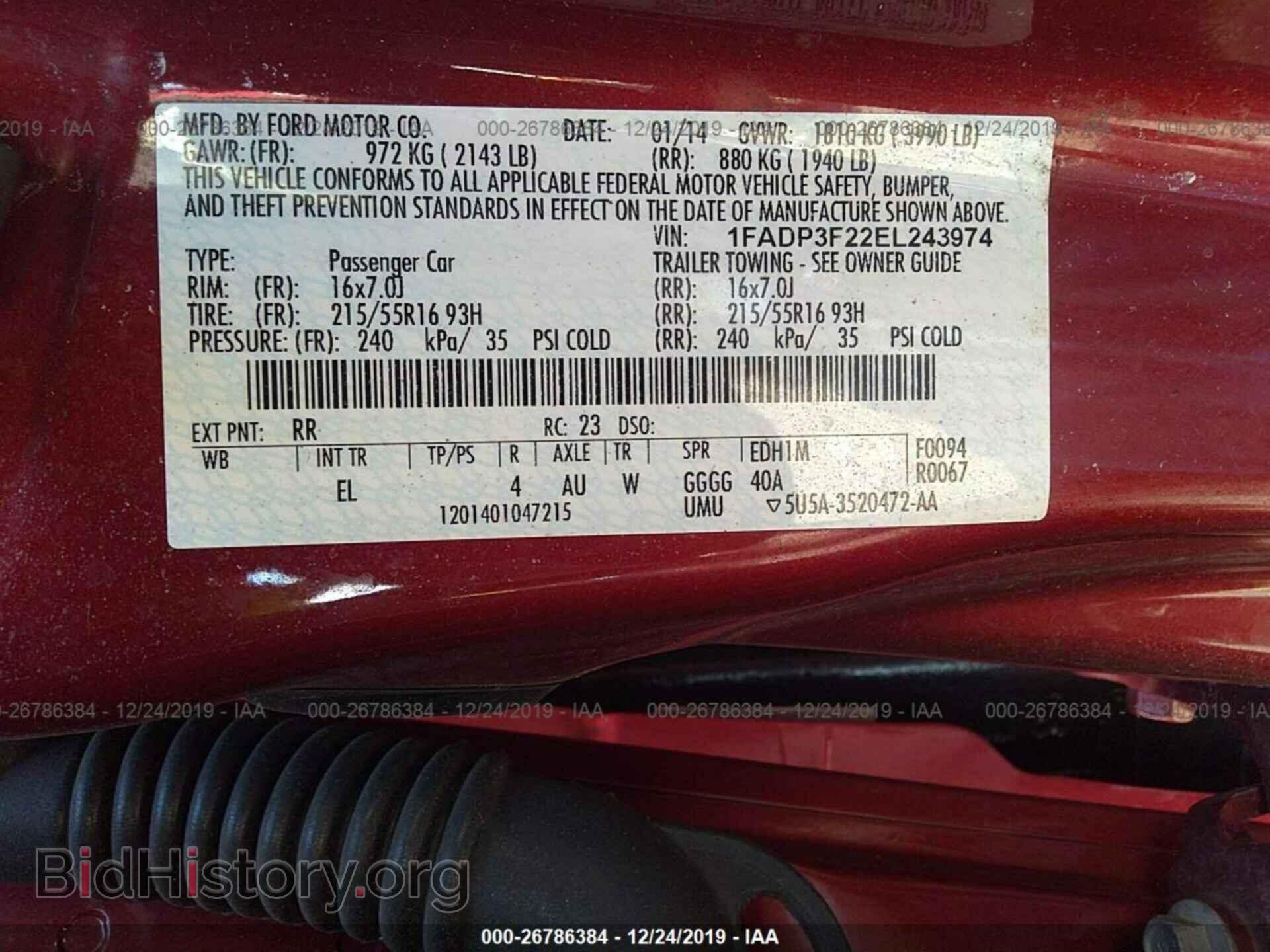 2014 FORD FOCUS - VIN: 1FADP3F22EL243974 - Photo 9