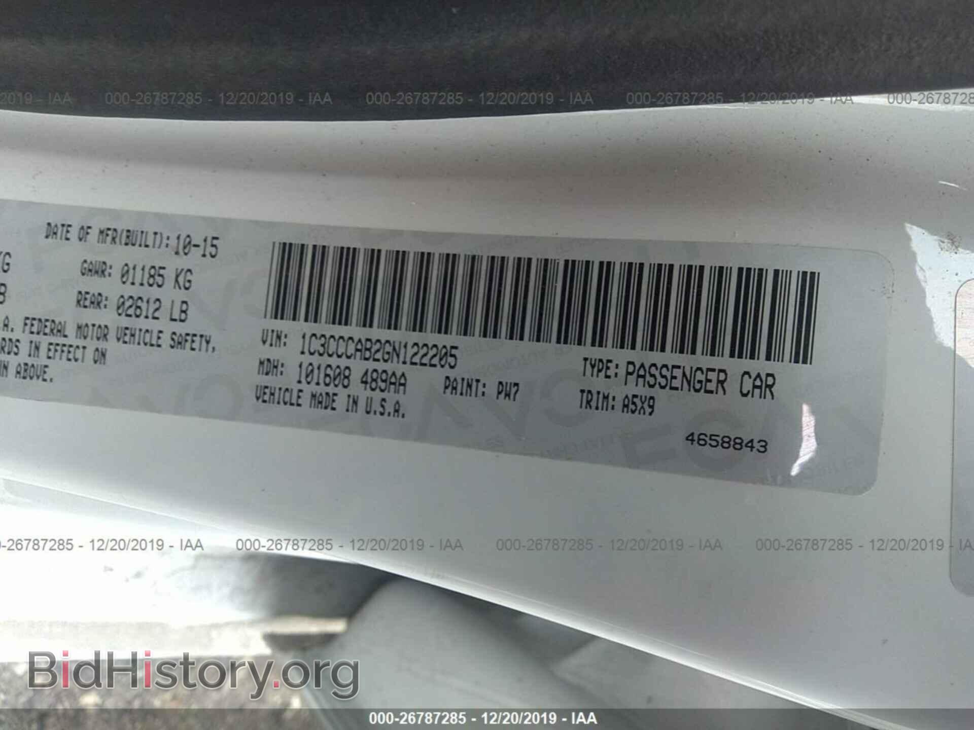 2016 CHRYSLER 200 - VIN: 1C3CCCAB2GN122205 - Фото 9