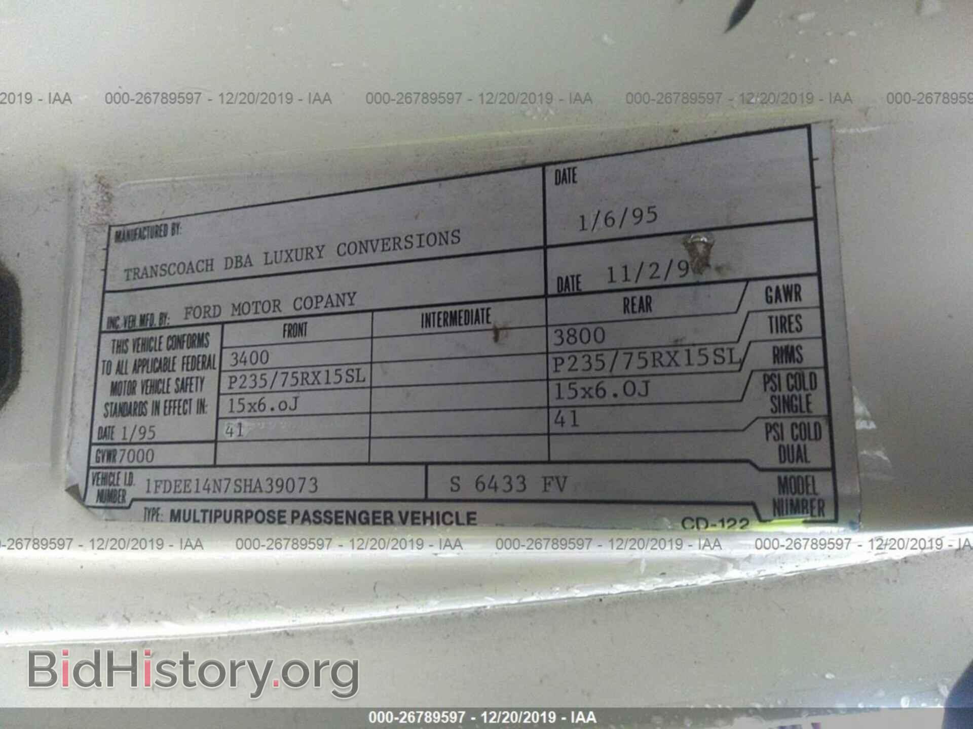 1995 FORD ECONOLINE - VIN: 1FDEE14N7SHA39073 - Photo 9