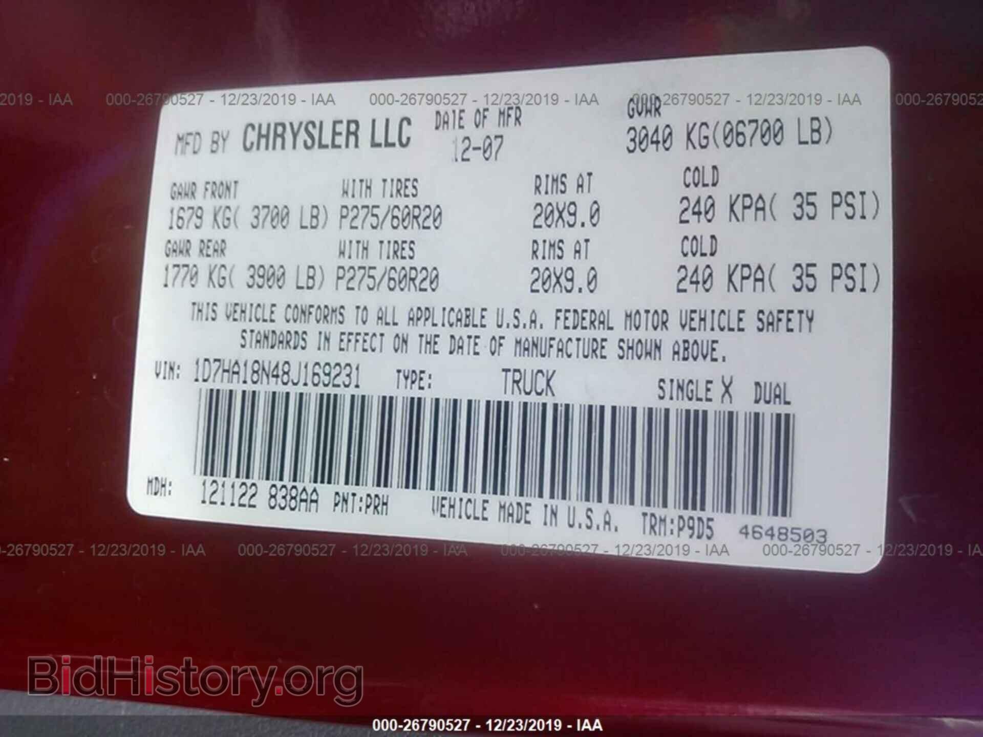 2008 DODGE RAM 1500 - VIN: 1D7HA18N48J169231 - Фото 9