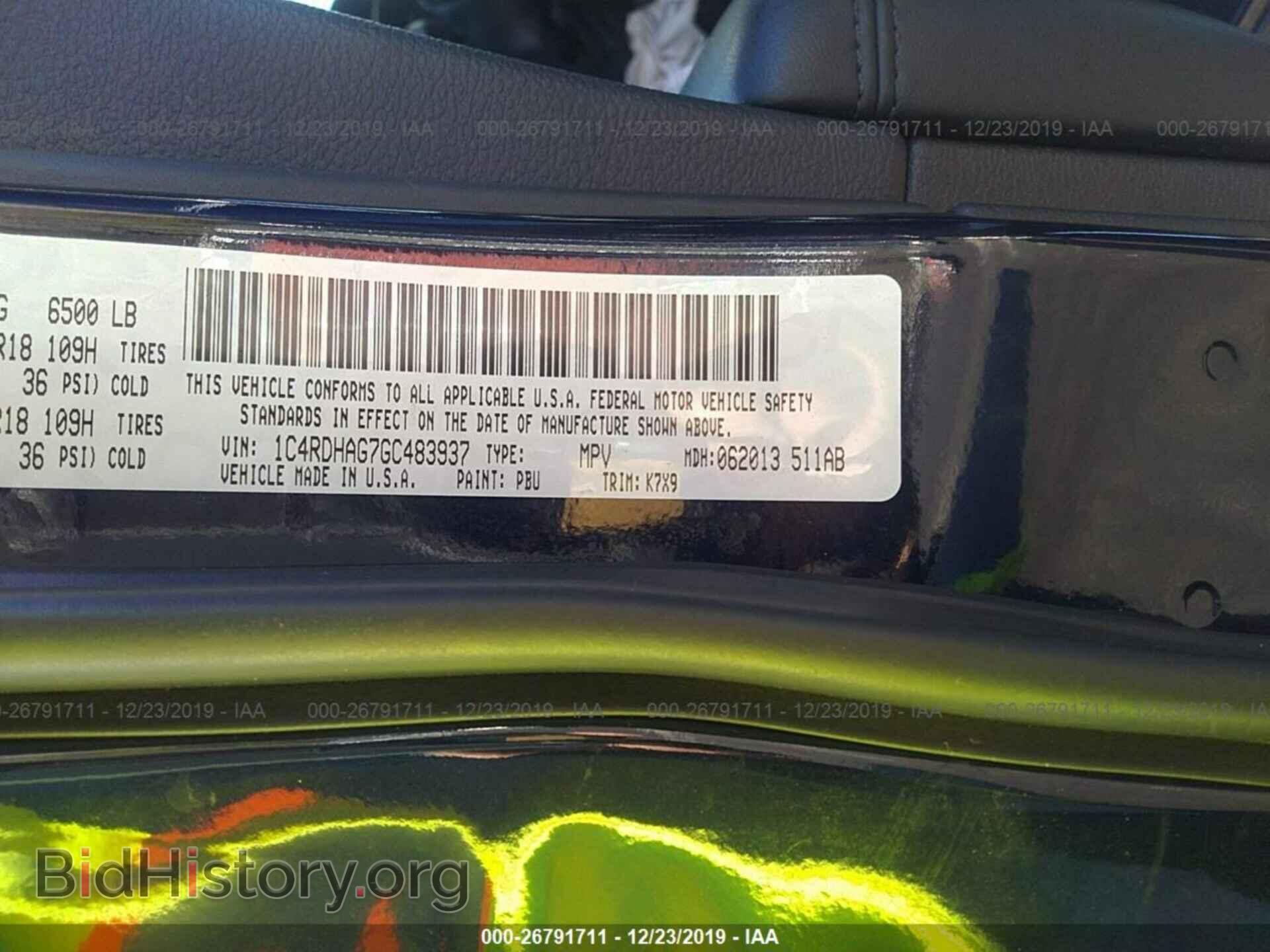 2016 DODGE DURANGO - VIN: 1C4RDHAG7GC483937 - Photo 9