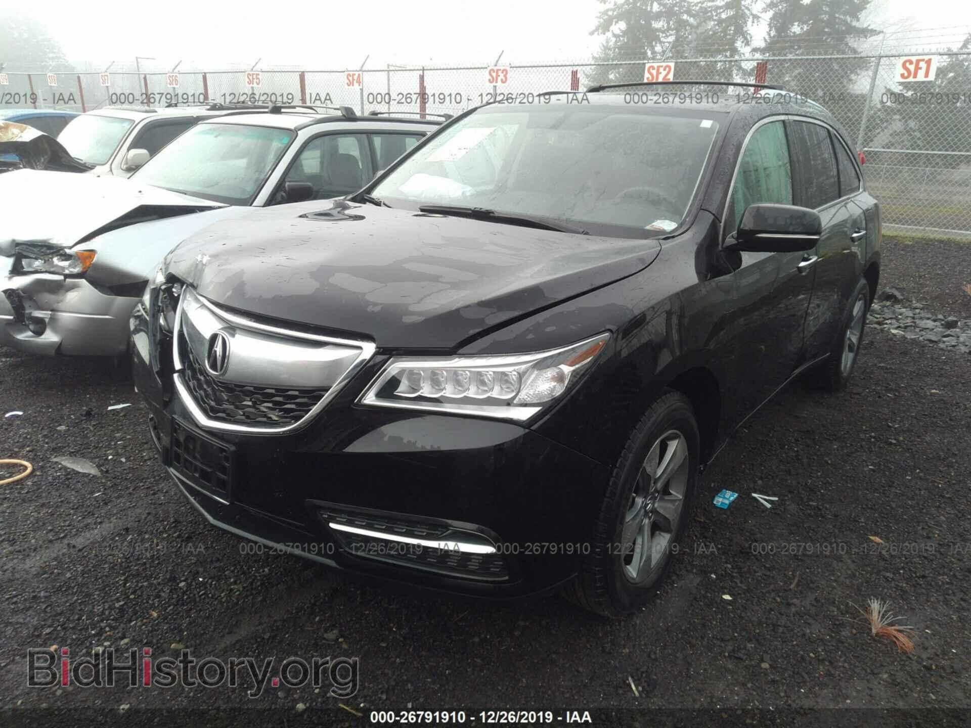 2014 ACURA MDX - VIN: 5FRYD4H24EB024720 - Фото 2