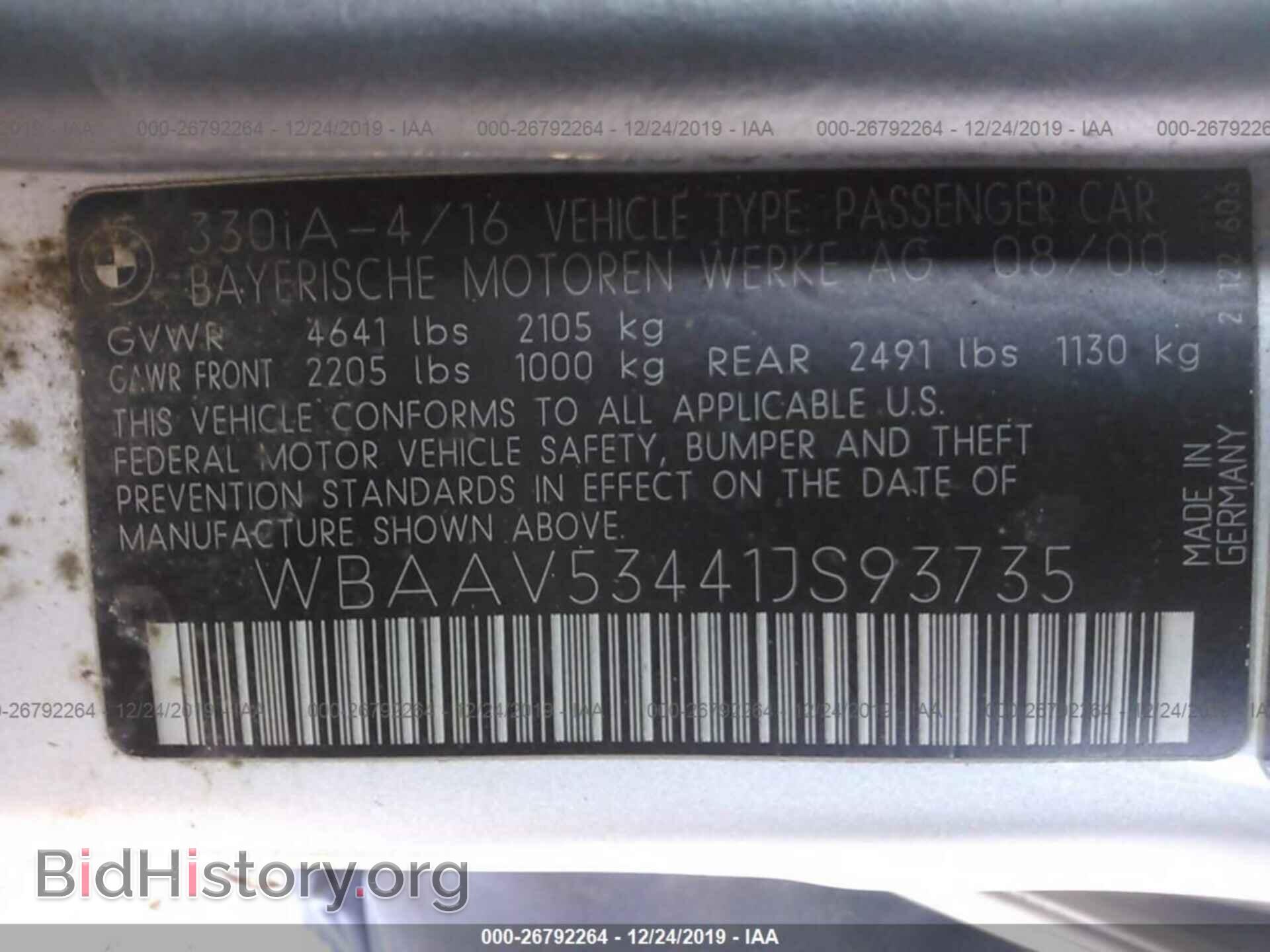 2001 BMW 330 - VIN: WBAAV53441JS93735 - Photo 9