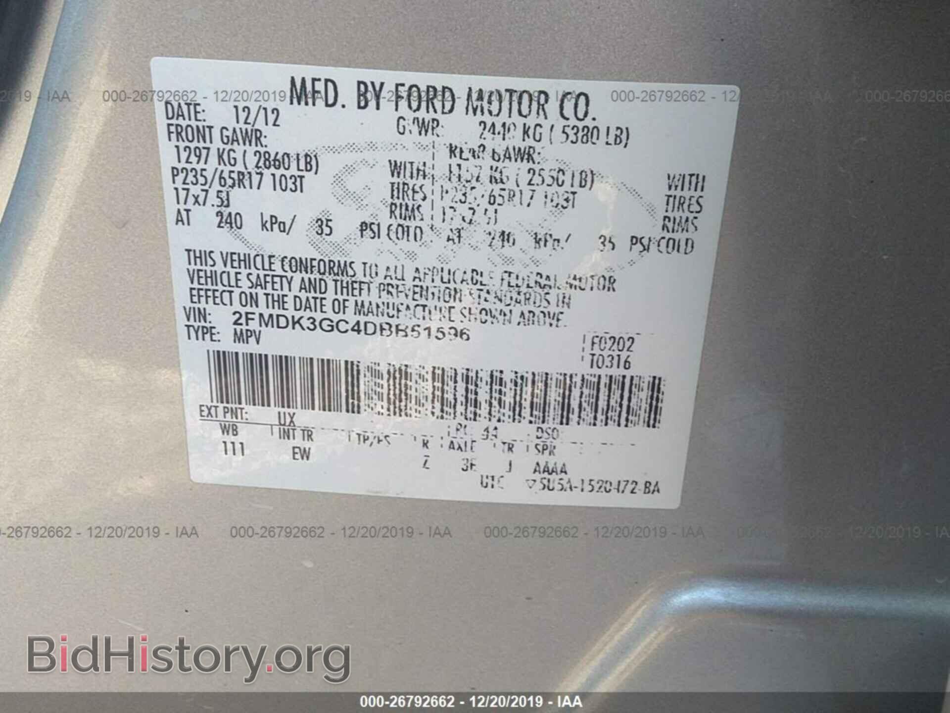 2013 FORD EDGE - VIN: 2FMDK3GC4DBB51596 - Photo 9