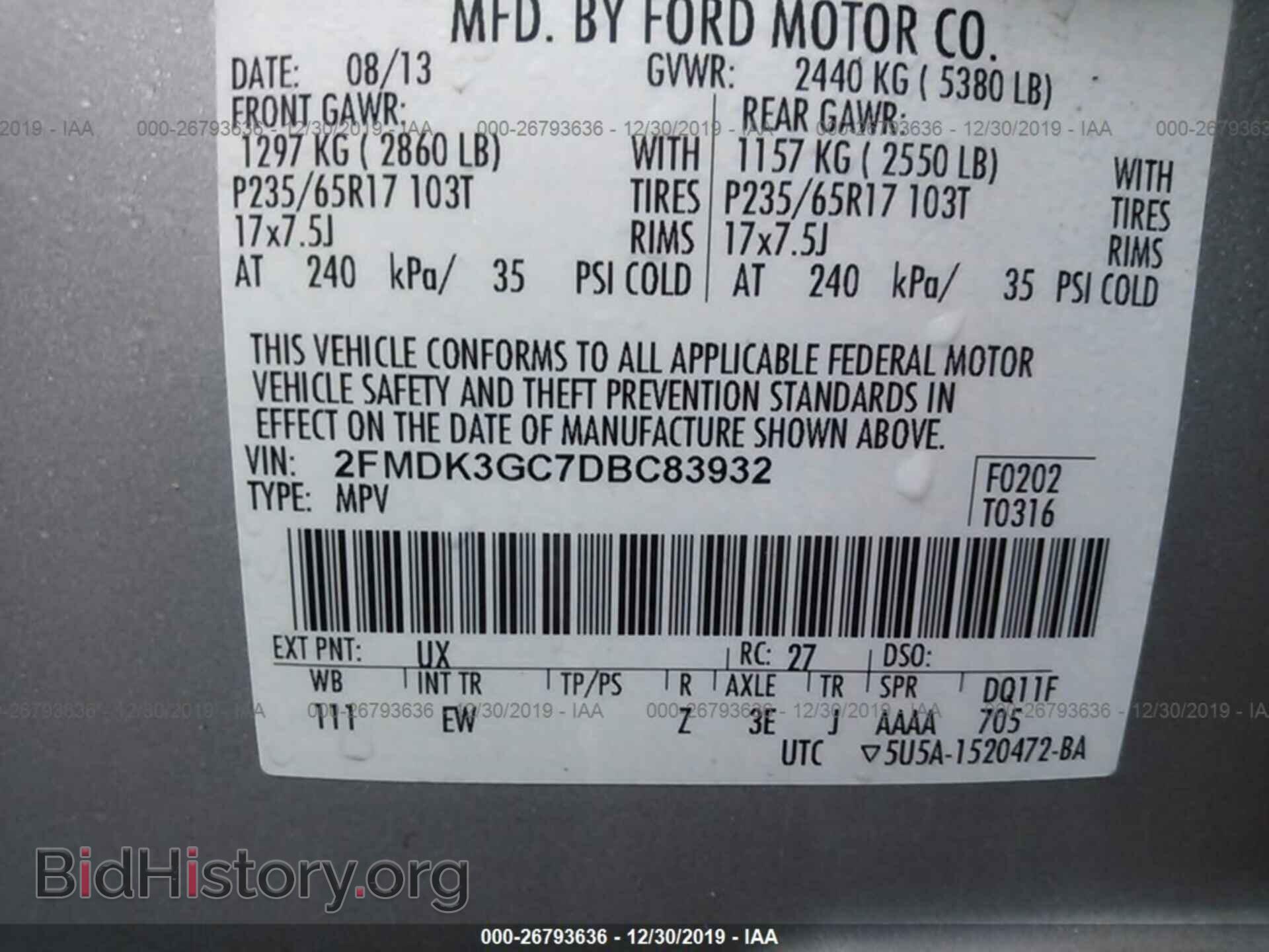 2013 Ford Edge - VIN: 2FMDK3GC7DBC83932 - Фото 9