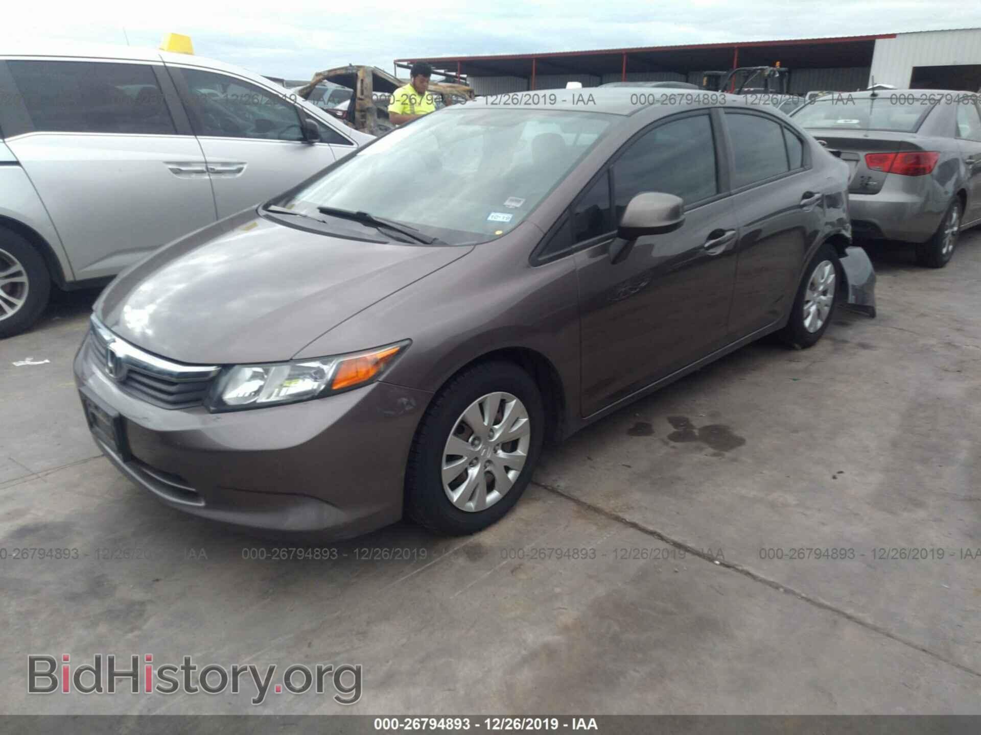 2012 HONDA CIVIC - VIN: 2HGFB2F56CH514696 - Фото 2