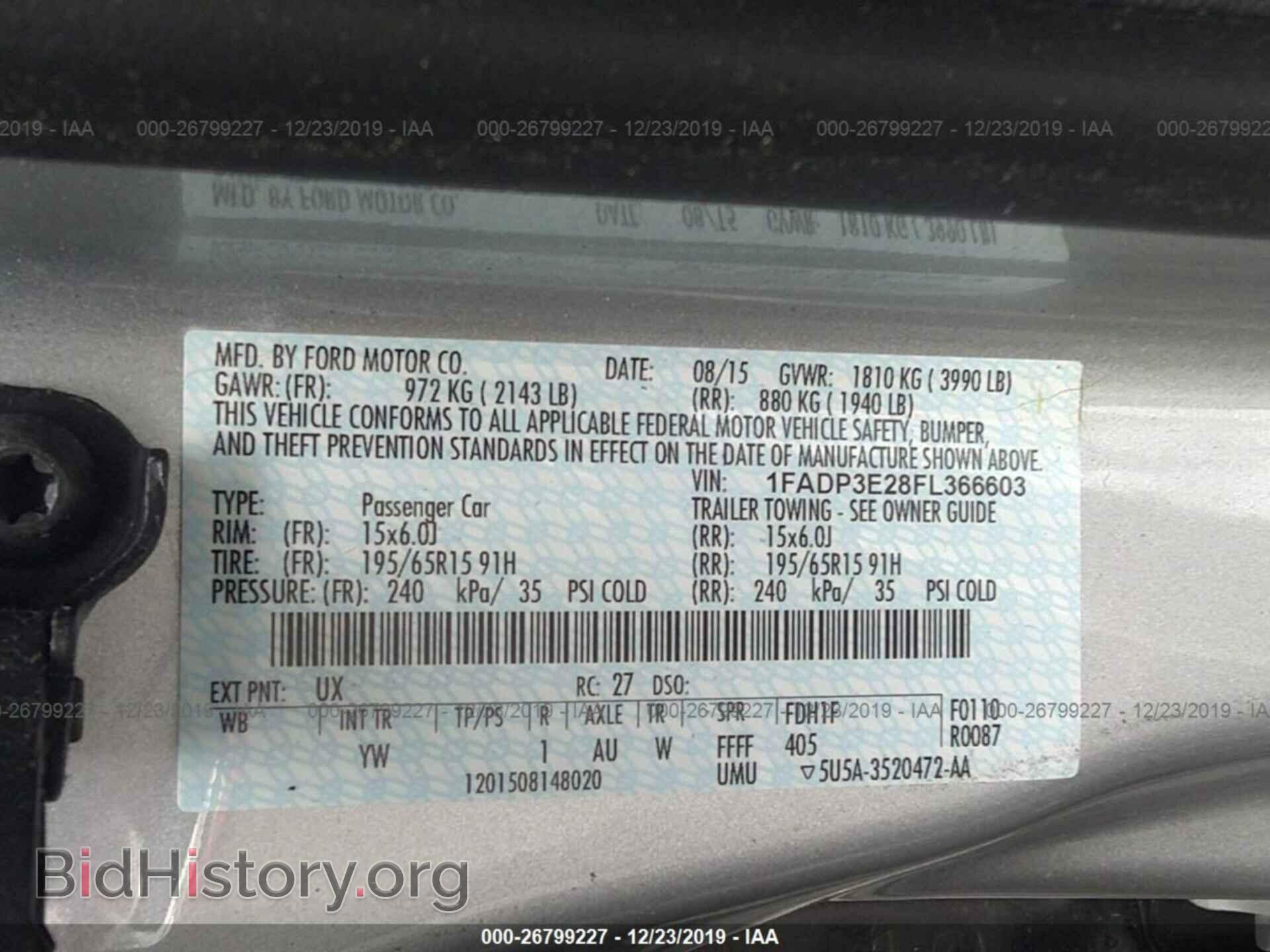 2015 FORD FOCUS - VIN: 1FADP3E28FL366603 - Photo 9
