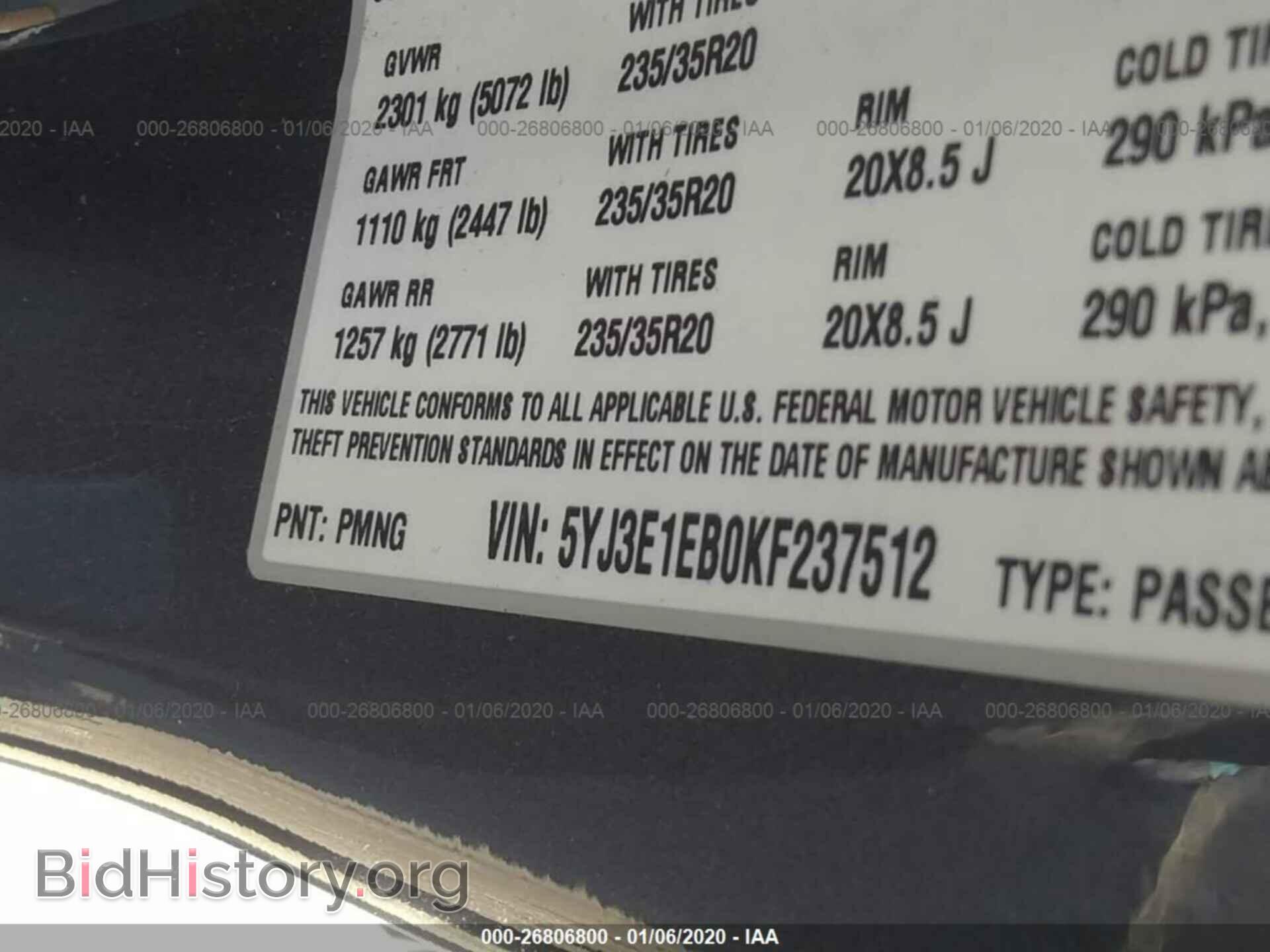 2019 TESLA MODEL 3 - VIN: 5YJ3E1EB0KF237512 - Photo 9