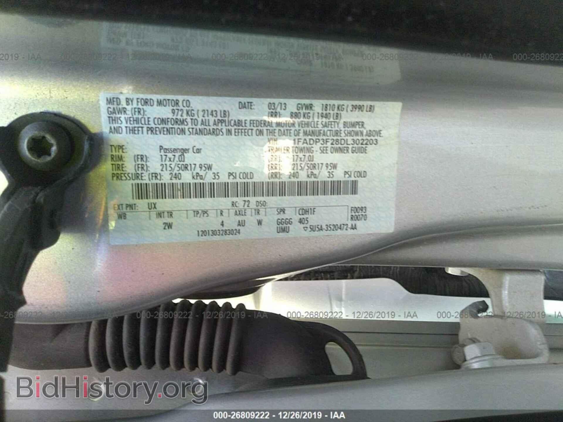 2013 FORD FOCUS - VIN: 1FADP3F28DL302203 - Фото 9