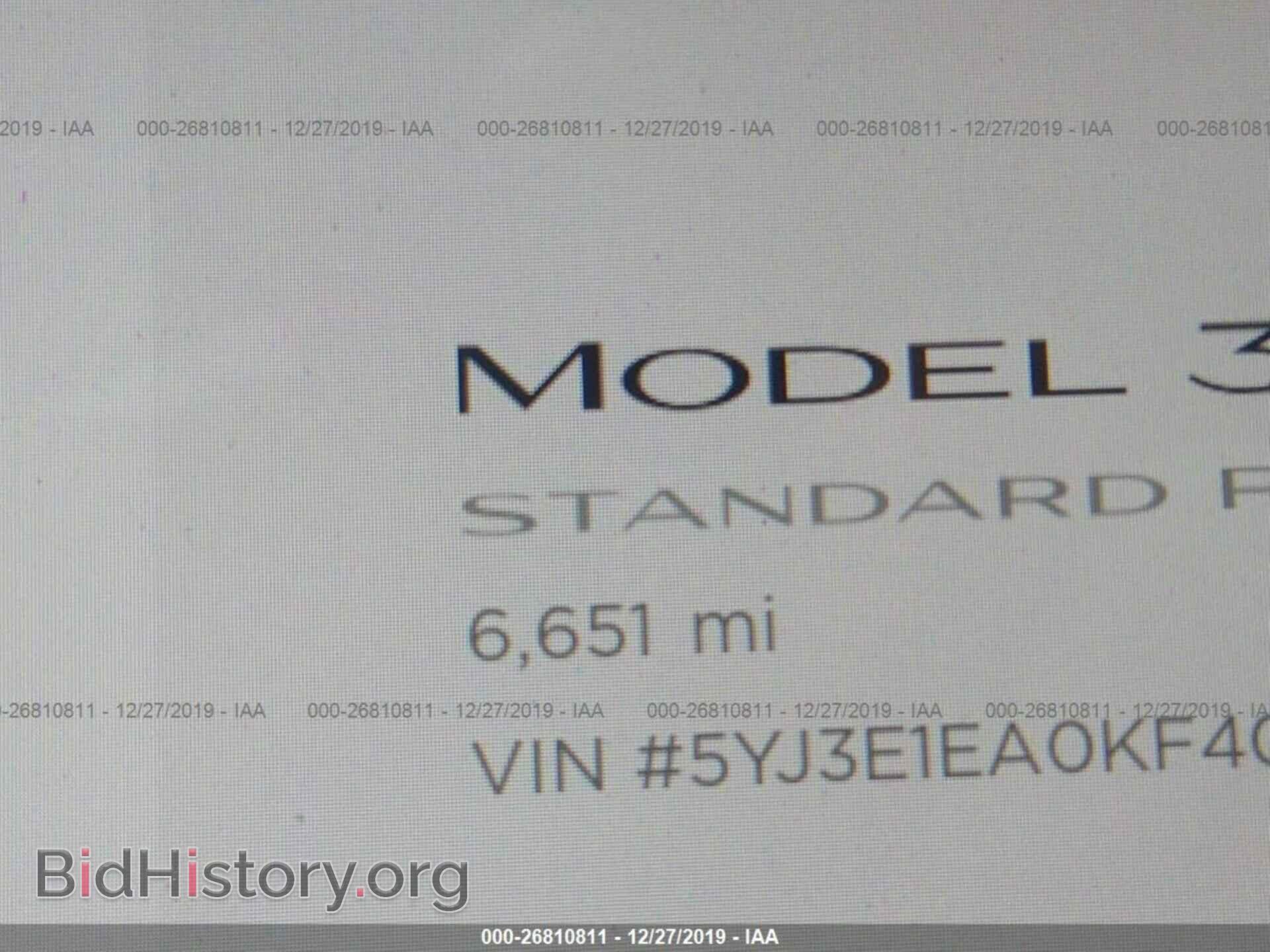 2019 TESLA MODEL 3 - VIN: 5YJ3E1EA0KF400991 - Фото 7