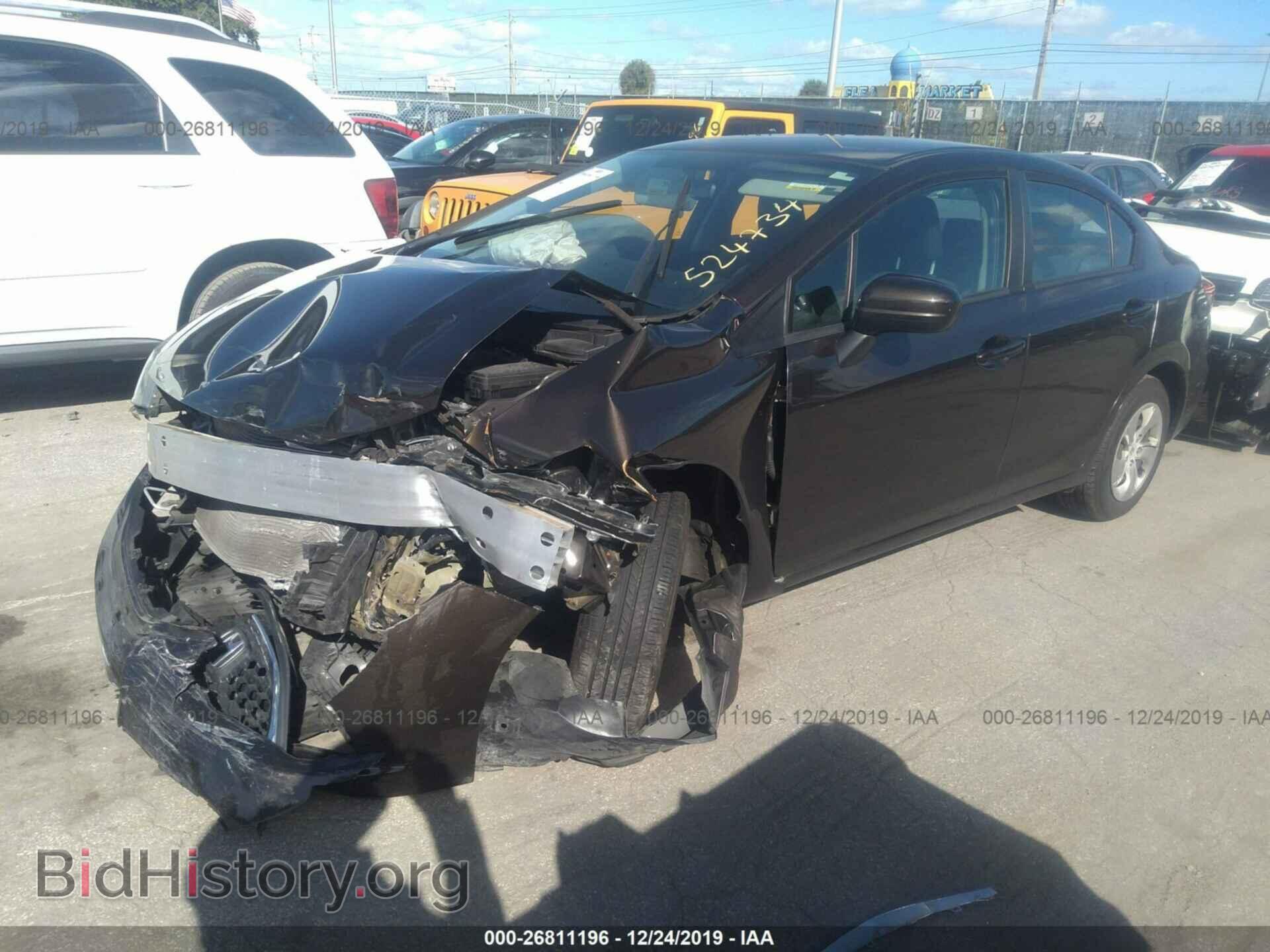 2014 HONDA CIVIC - VIN: 2HGFB2F51EH524734 - Фото 2