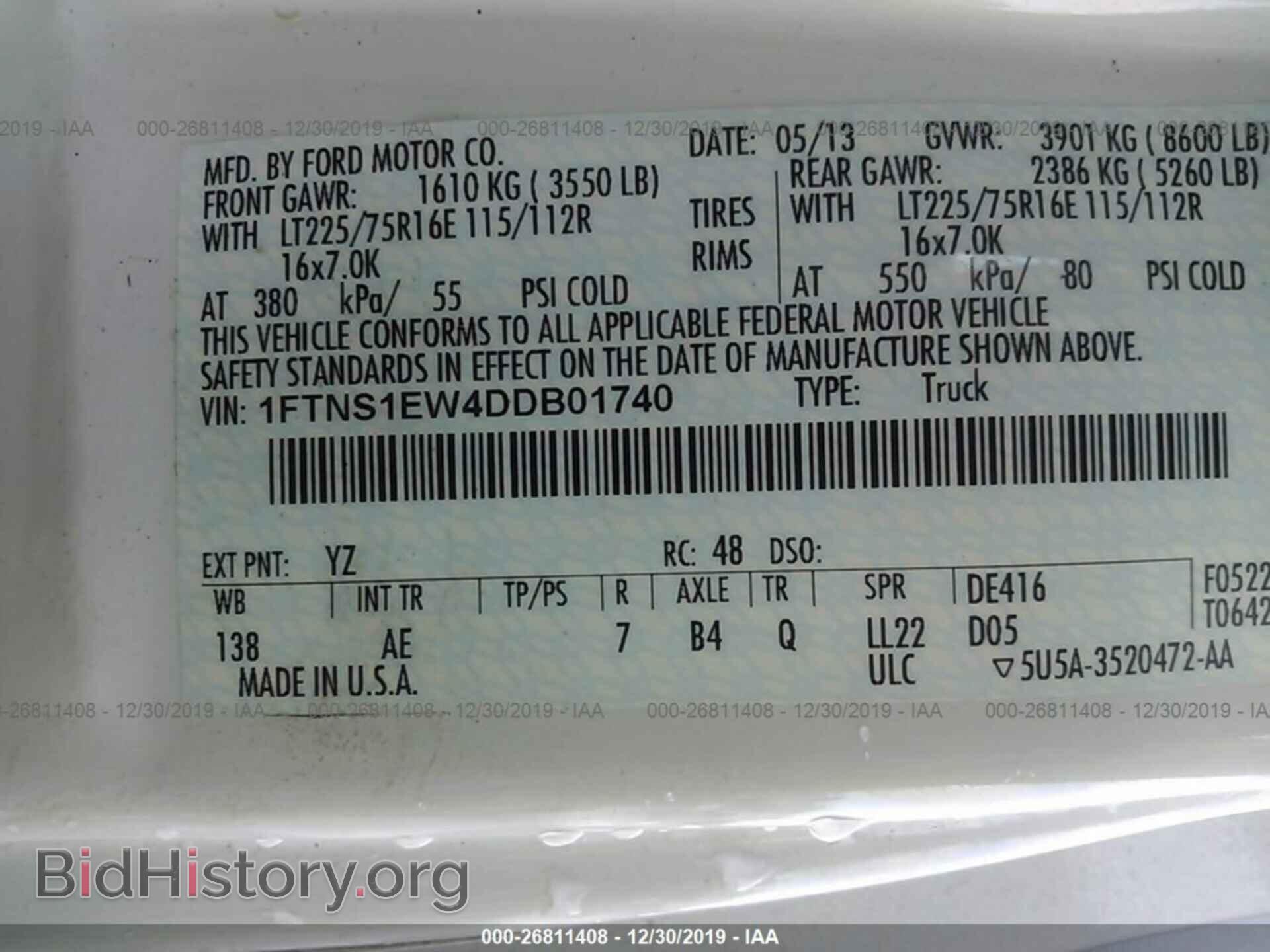 2013 FORD ECONOLINE - VIN: 1FTNS1EW4DDB01740 - Photo 9