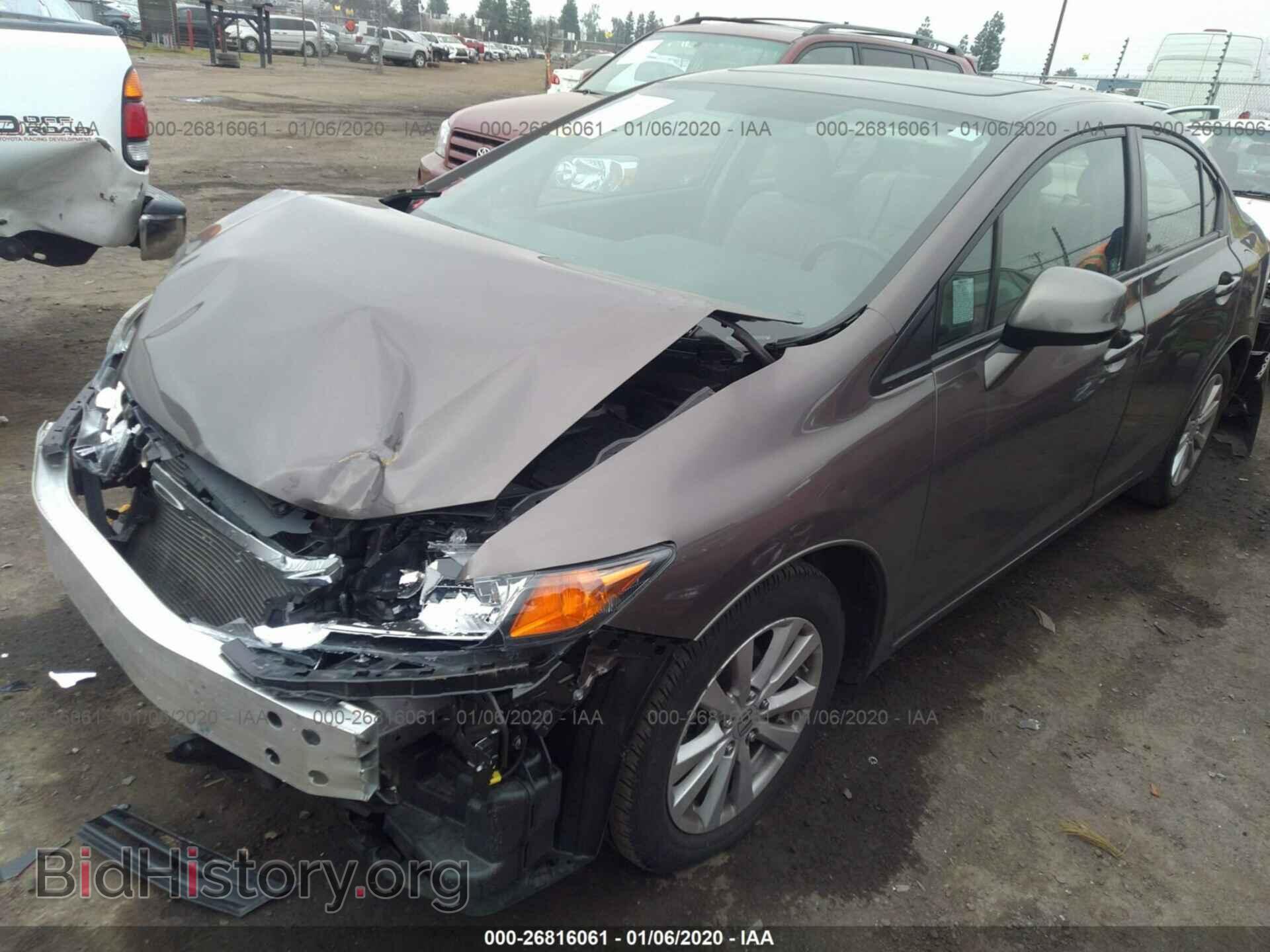 2012 HONDA CIVIC - VIN: 2HGFB2F95CH522212 - Фото 2