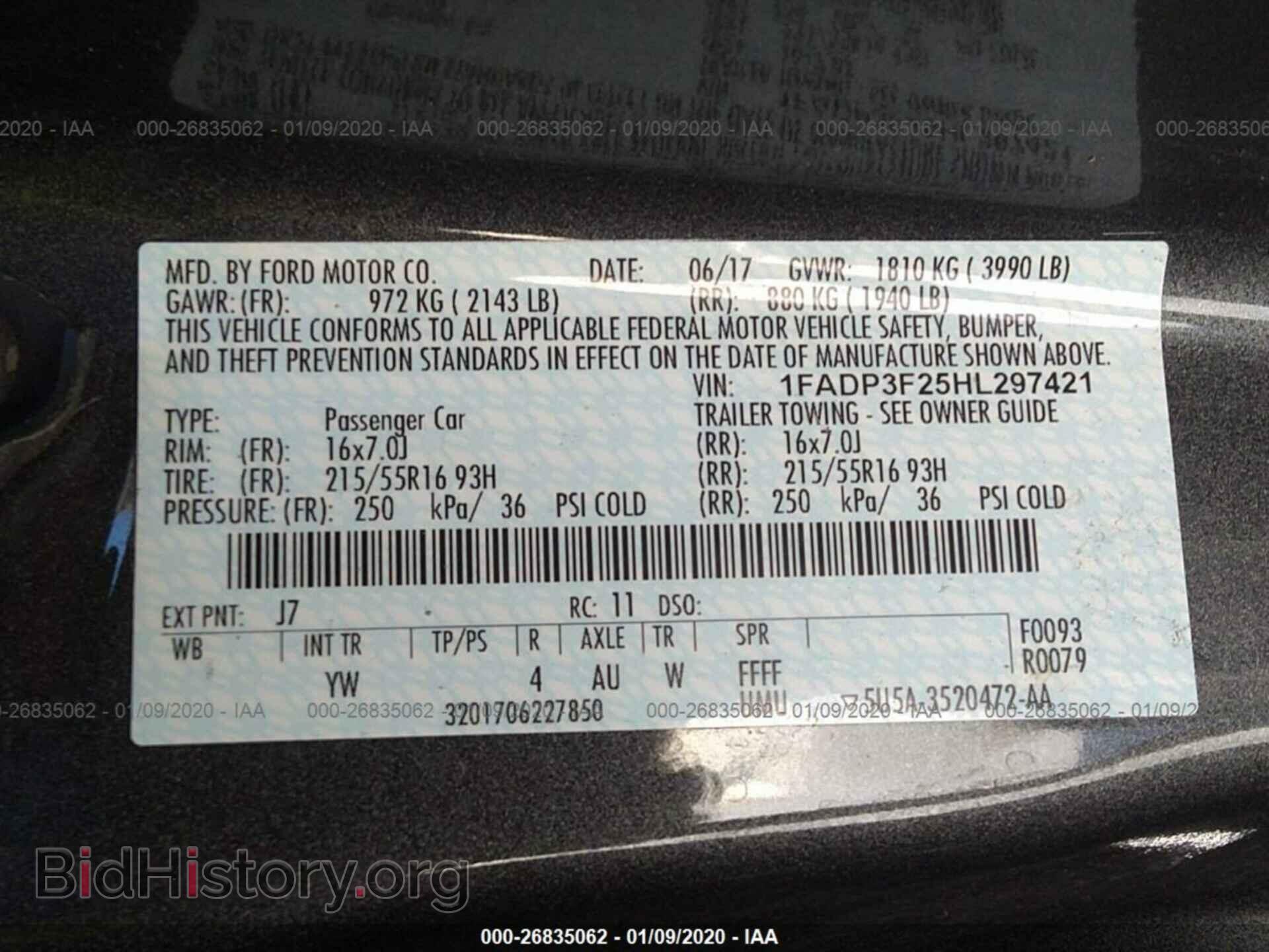 2017 FORD FOCUS - VIN: 1FADP3F25HL297421 - Photo 9