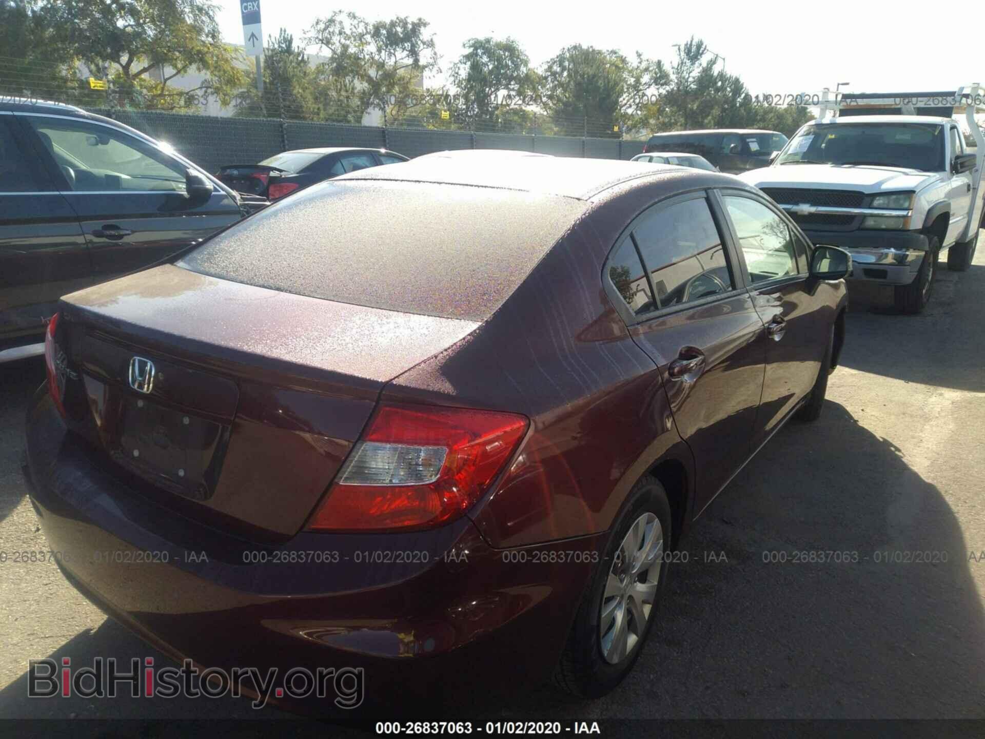 2012 HONDA CIVIC - VIN: 19XFB2F58CE385886 - Фото 4
