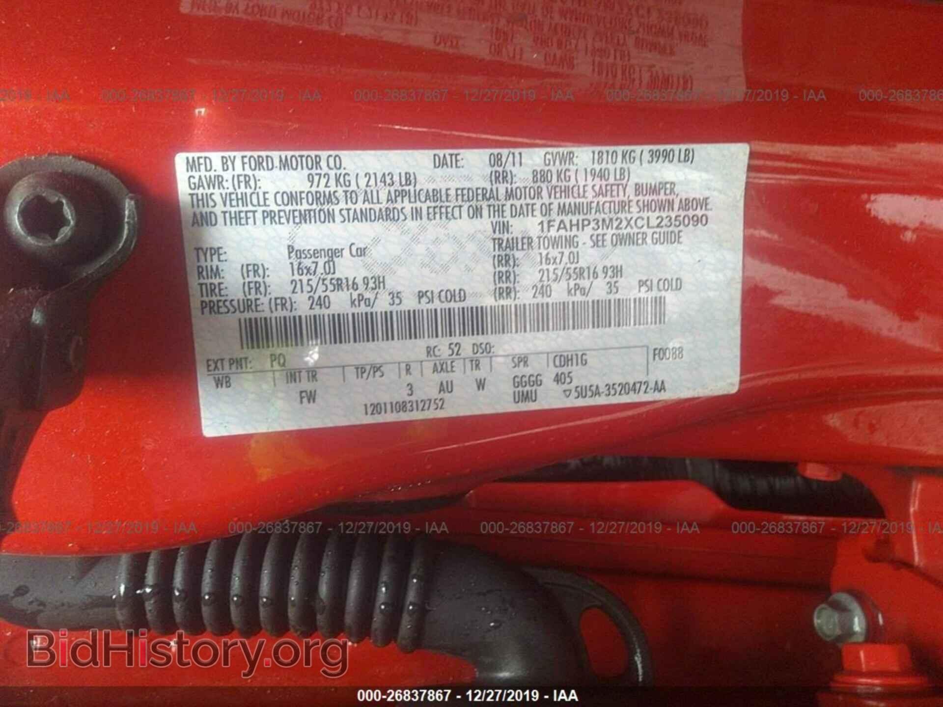 2012 FORD FOCUS - VIN: 1FAHP3M2XCL235090 - Photo 9