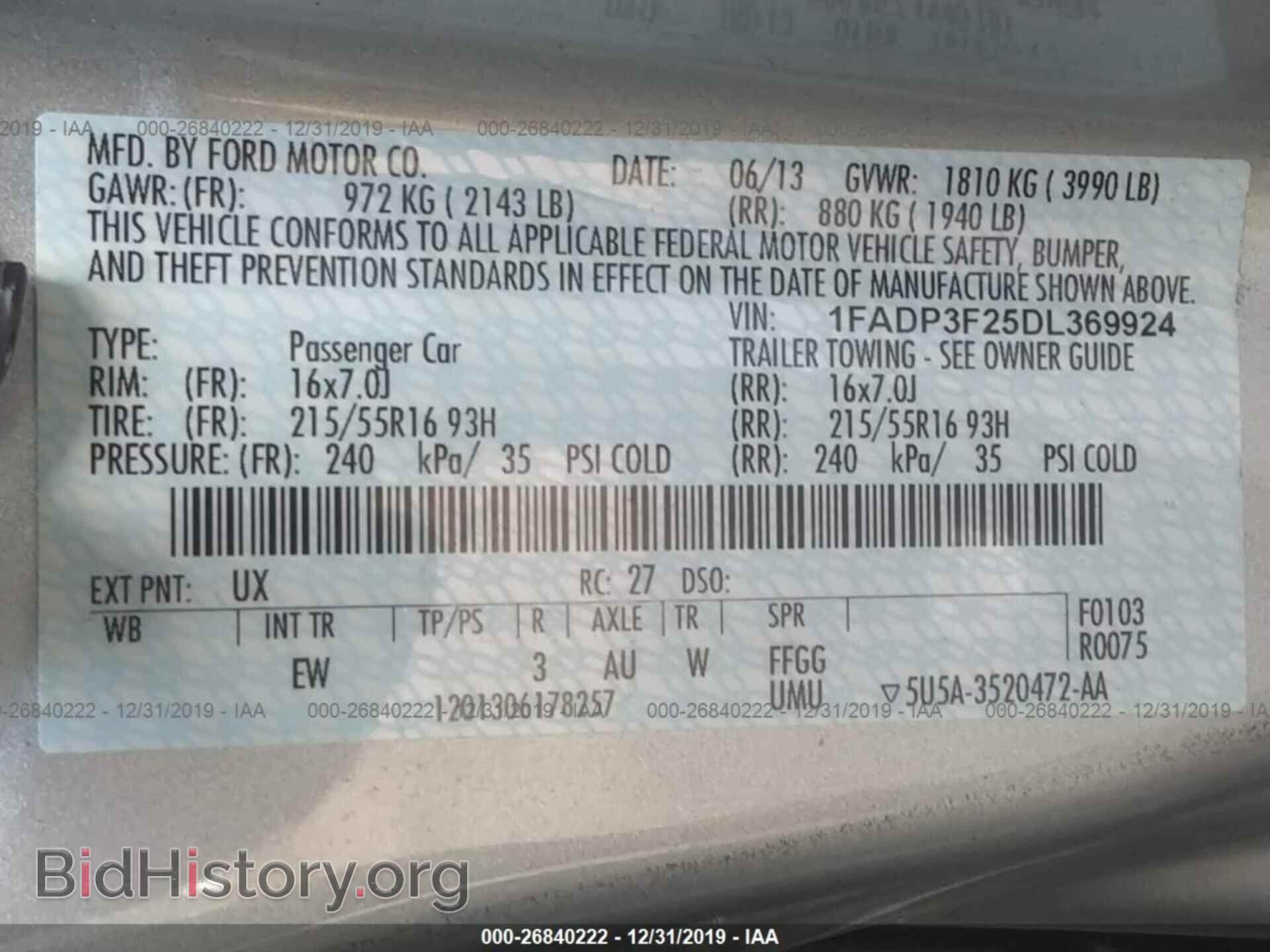 2013 FORD FOCUS - VIN: 1FADP3F25DL369924 - Photo 9