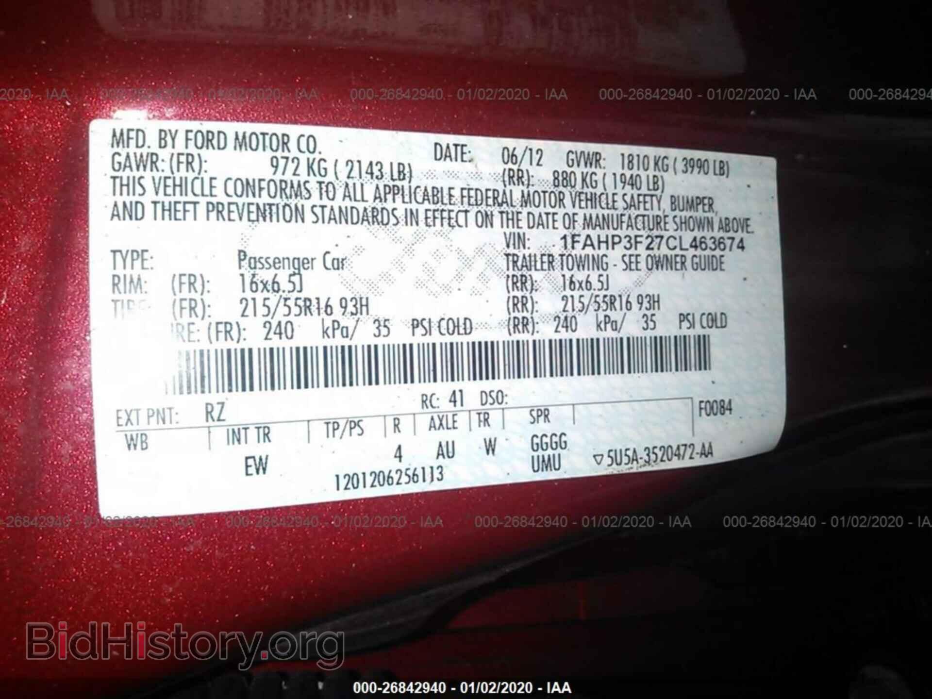 2012 FORD FOCUS - VIN: 1FAHP3F27CL463674 - Photo 9