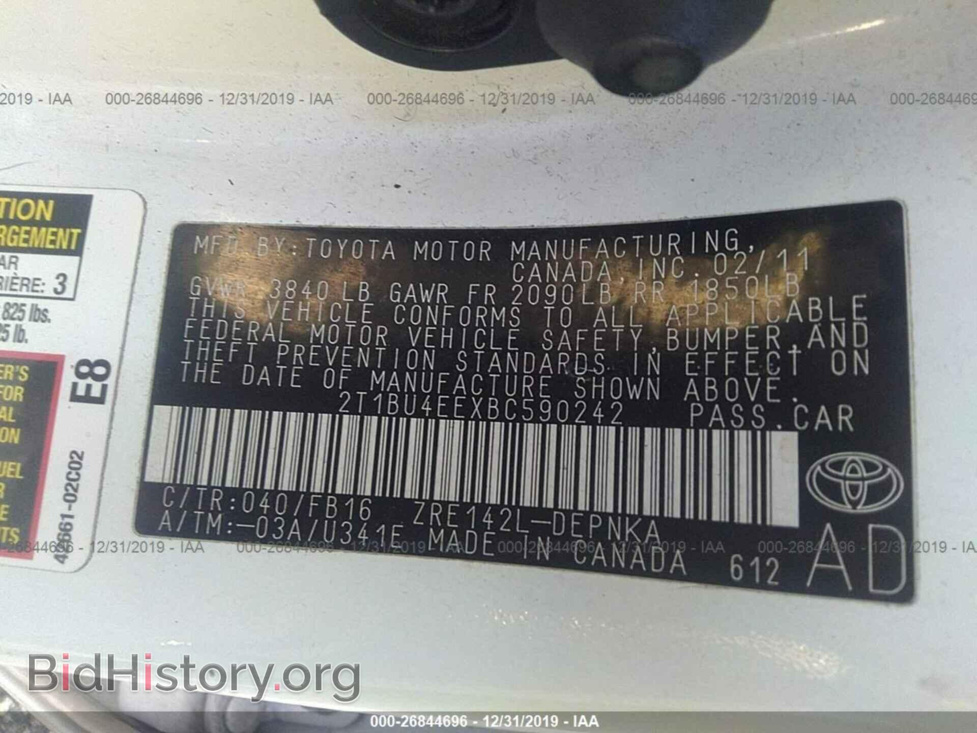 2011 TOYOTA COROLLA - VIN: 2T1BU4EEXBC590242 - Photo 9