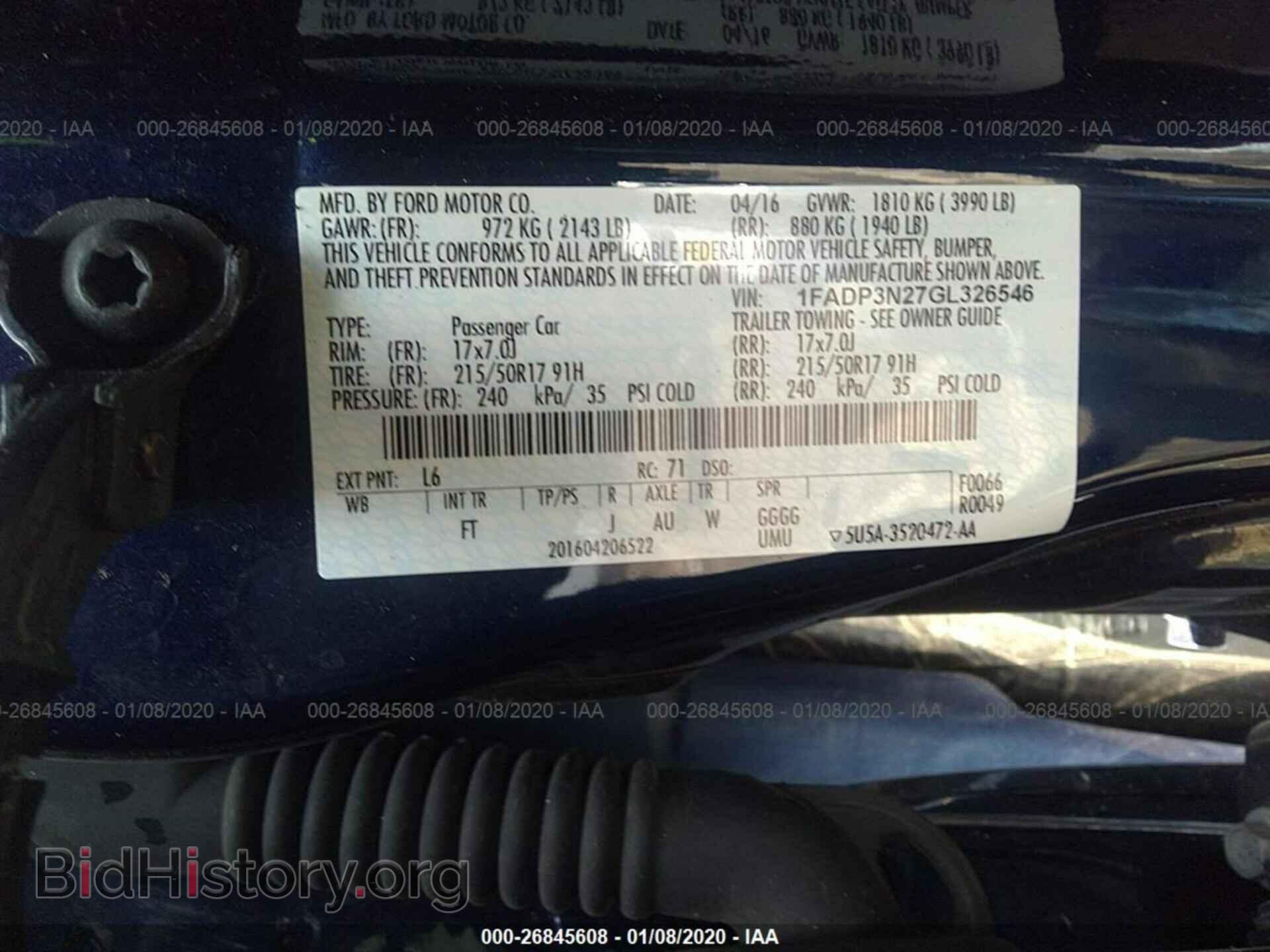 2016 FORD FOCUS - VIN: 1FADP3N27GL326546 - Фото 9