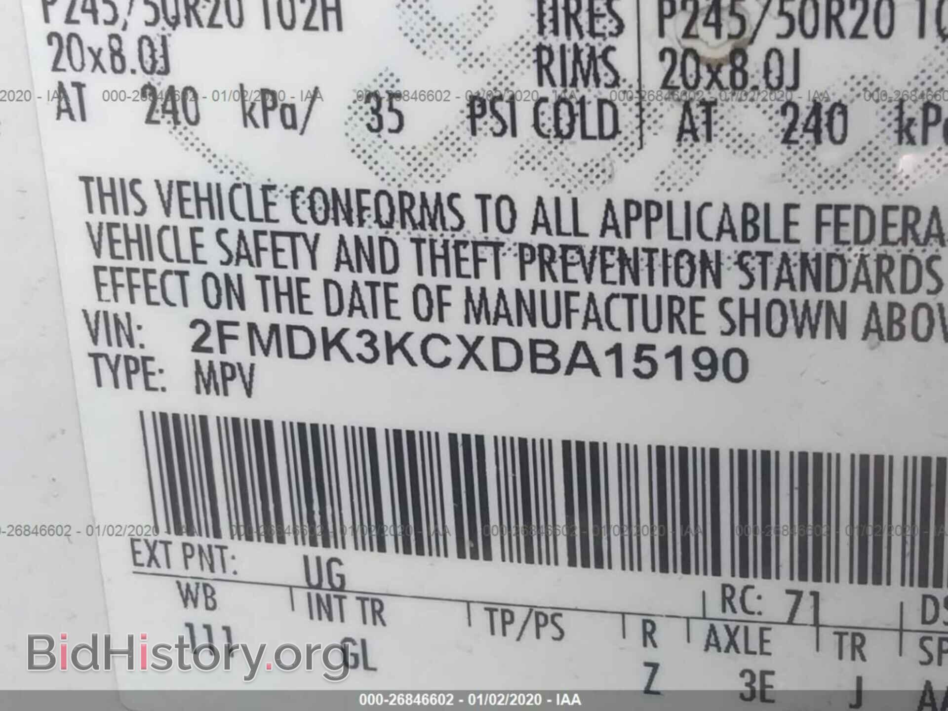 2013 FORD EDGE - VIN: 2FMDK3KCXDBA15190 - Photo 9