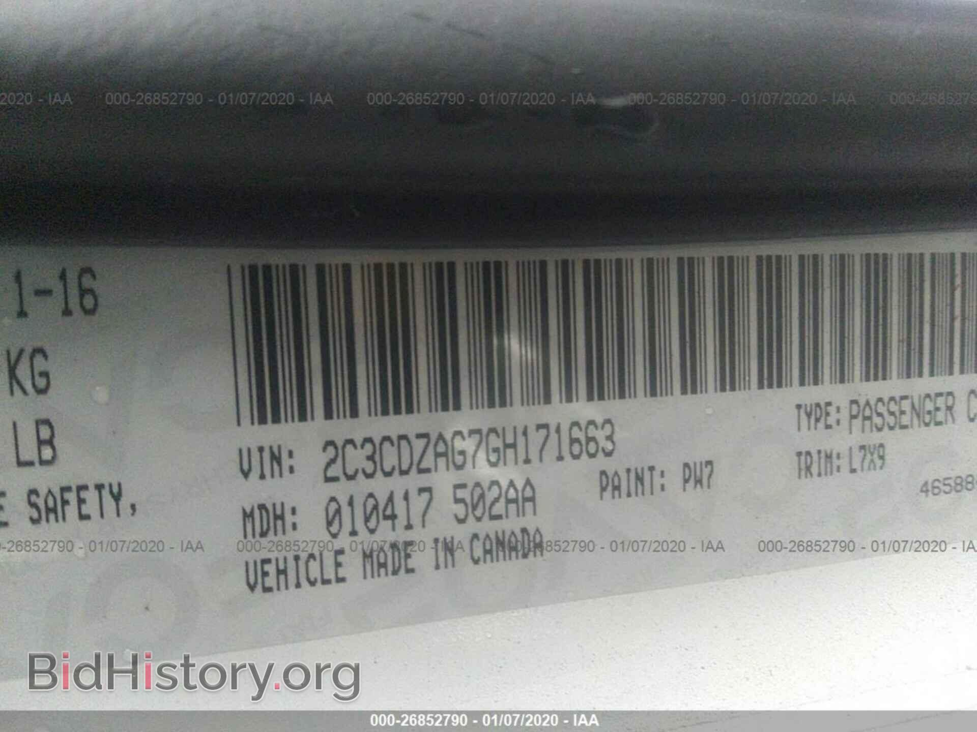 2016 DODGE CHALLENGER - VIN: 2C3CDZAG7GH171663 - Photo 9