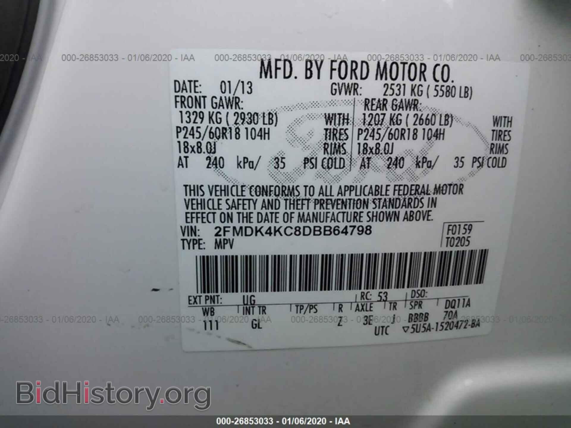 2013 FORD EDGE - VIN: 2FMDK4KC8DBB64798 - Photo 9