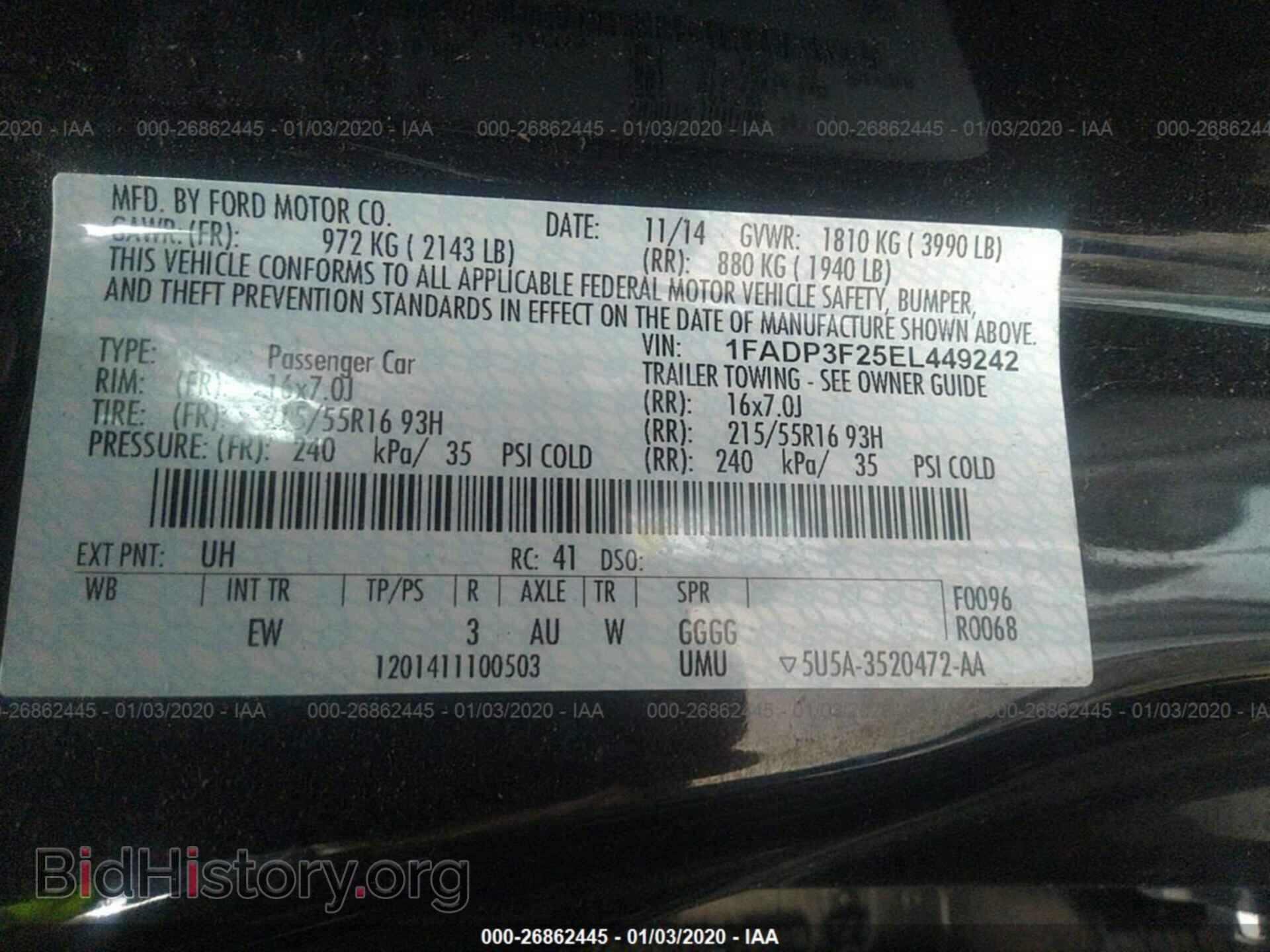 2014 FORD FOCUS - VIN: 1FADP3F25EL449242 - Photo 9