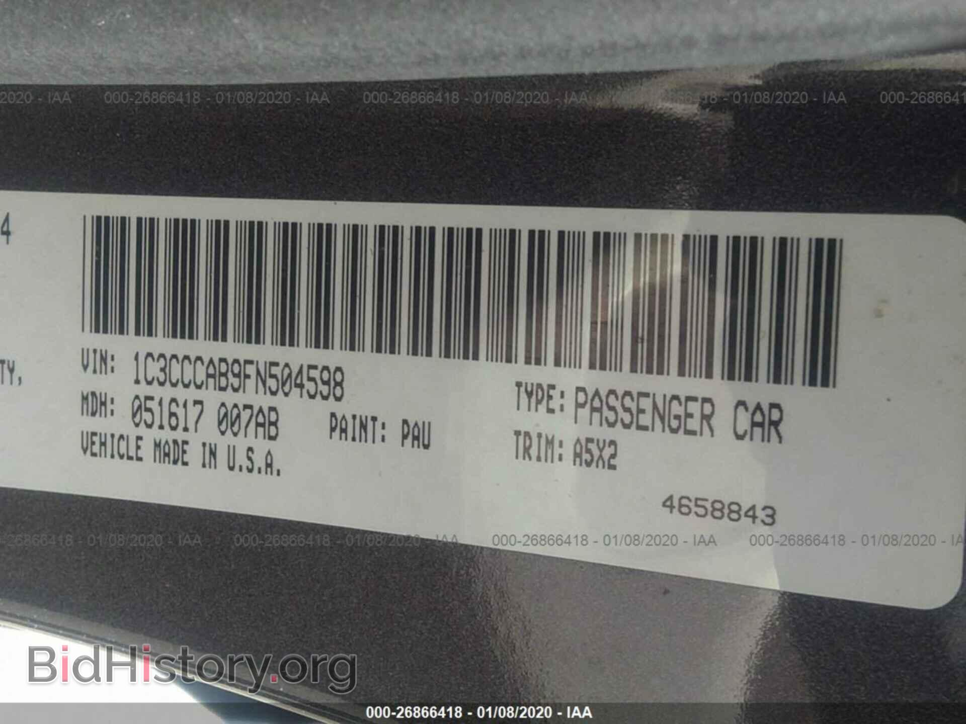 2015 CHRYSLER 200 - VIN: 1C3CCCAB9FN504598 - Photo 9
