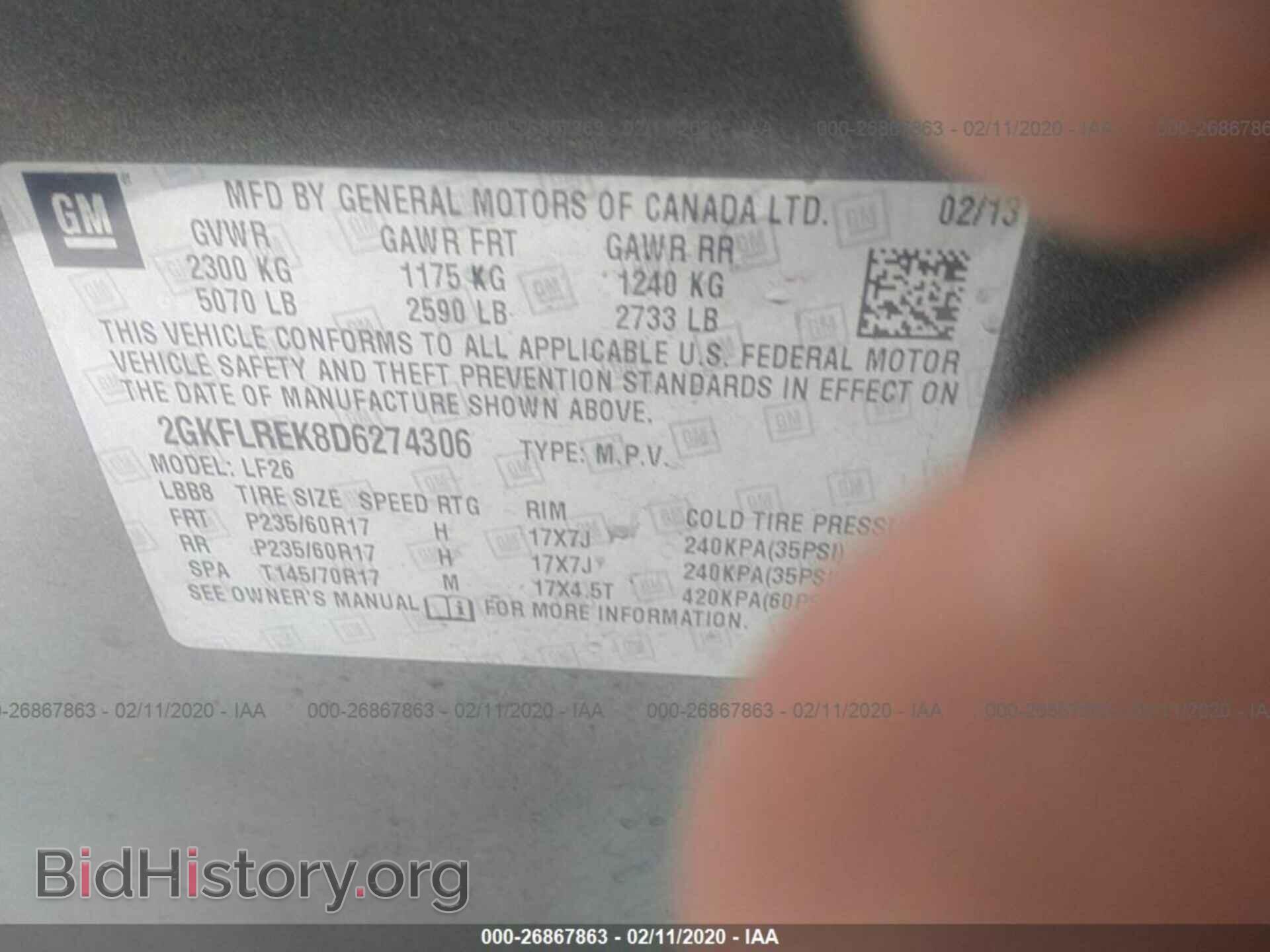 2013 GMC TERRAIN - VIN: 2GKFLREK8D6274306 - Фото 9