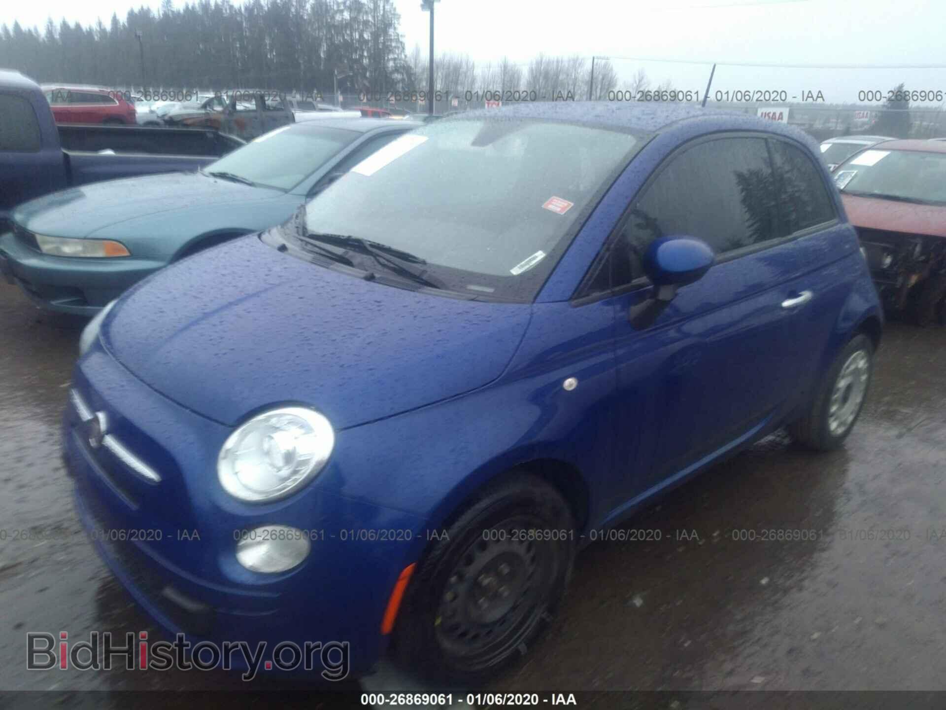 2013 FIAT 500 - VIN: 3C3CFFAR8DT754112 - Фото 2
