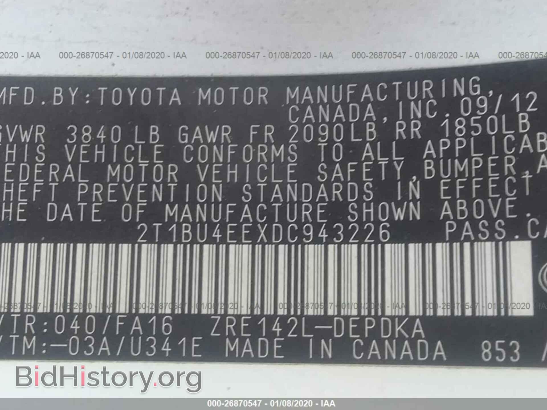 2013 TOYOTA COROLLA - VIN: 2T1BU4EEXDC943226 - Photo 9