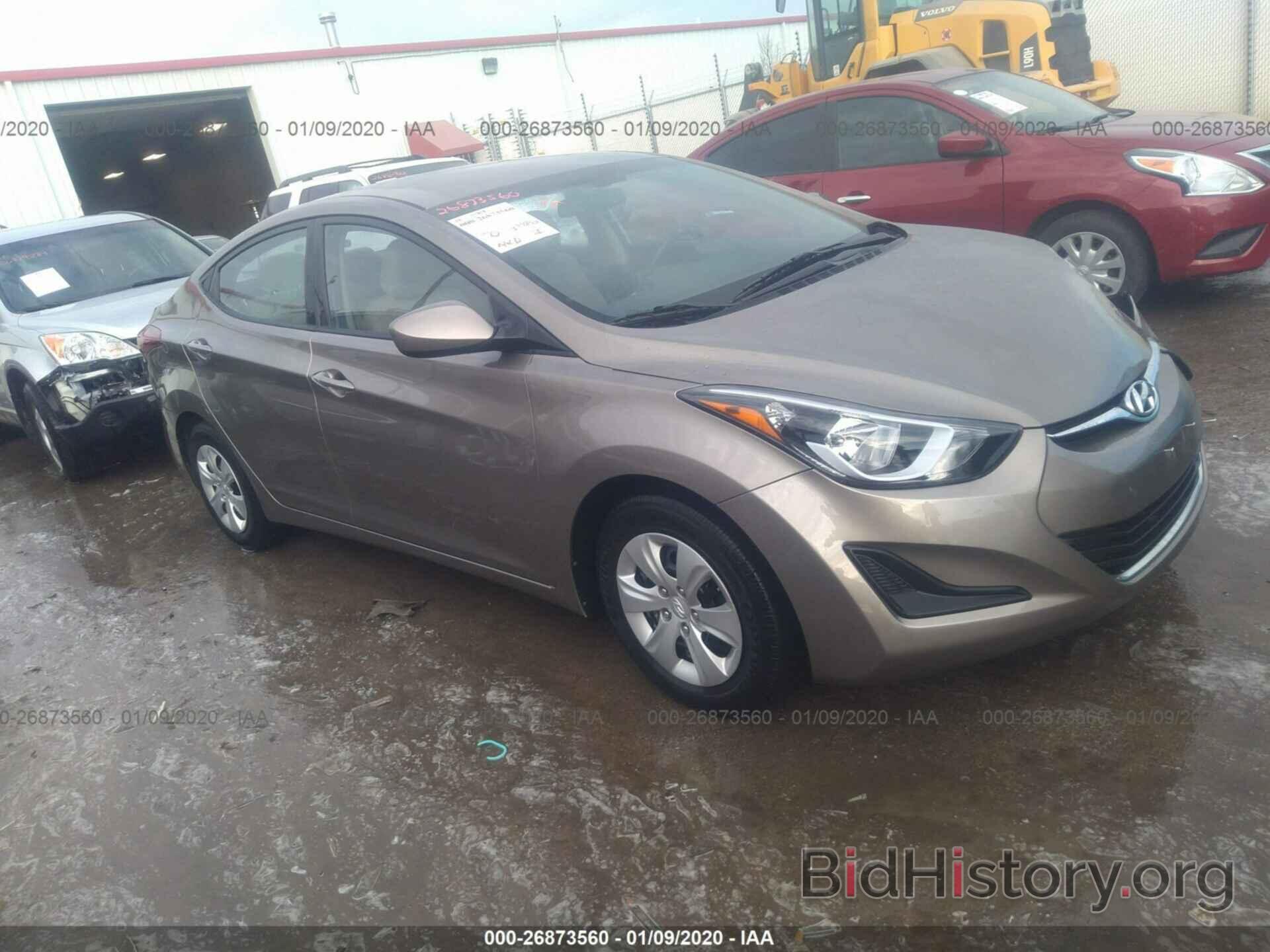 Photo 5NPDH4AE8GH776045 - HYUNDAI ELANTRA 2016