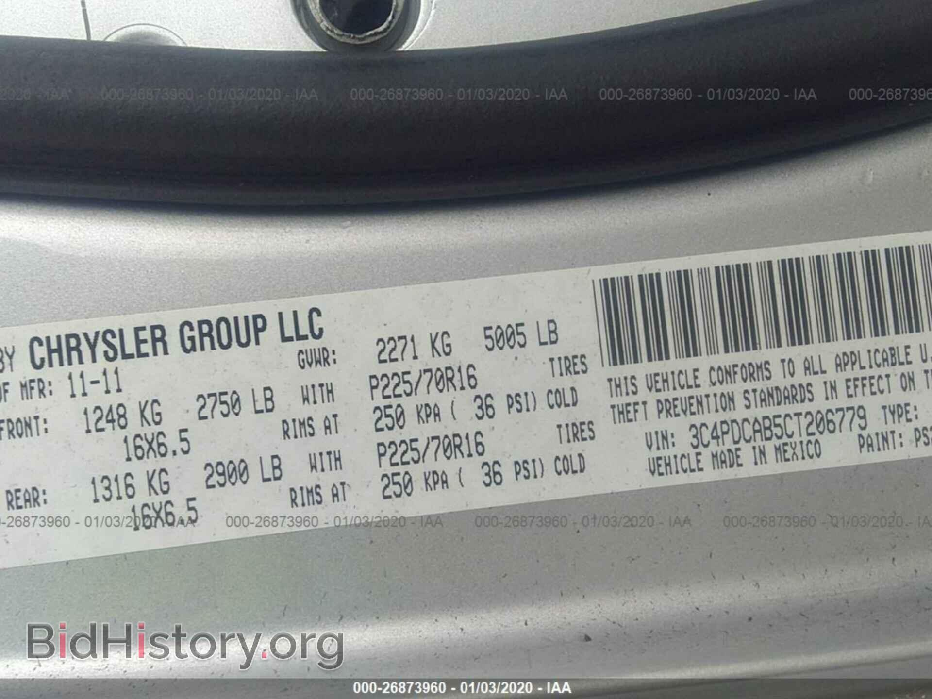 2012 DODGE JOURNEY - VIN: 3C4PDCAB5CT206779 - Photo 9